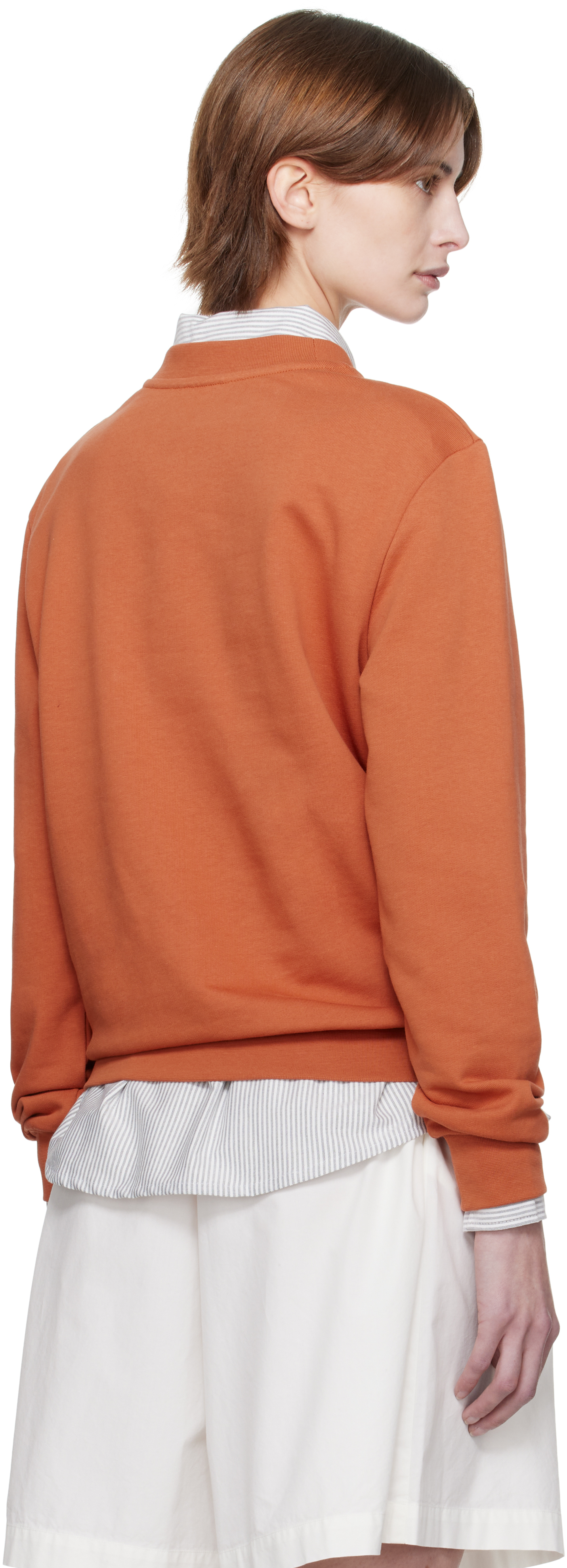 Apc Orange Standard Grand Vpc Sweatshirt In Terracotta/blanc