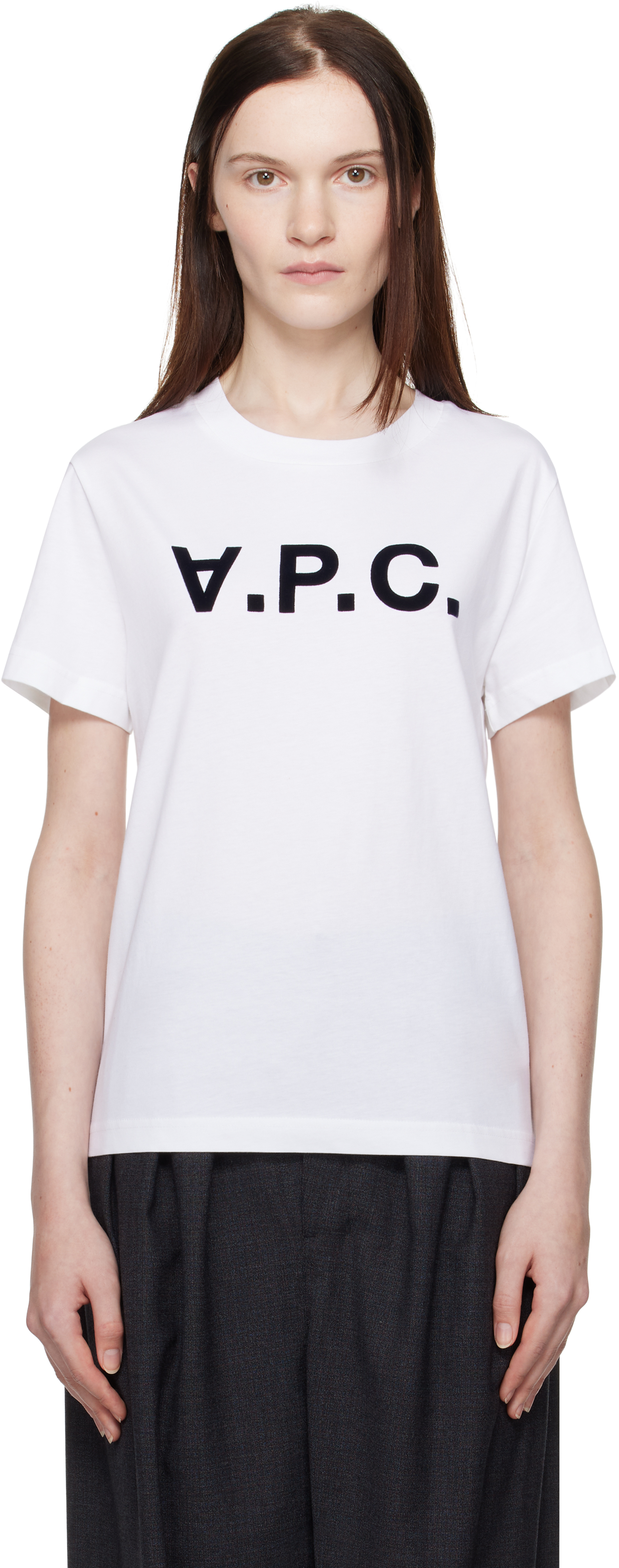 A. P.C. White Standard Grand 'VPC' T-shirt