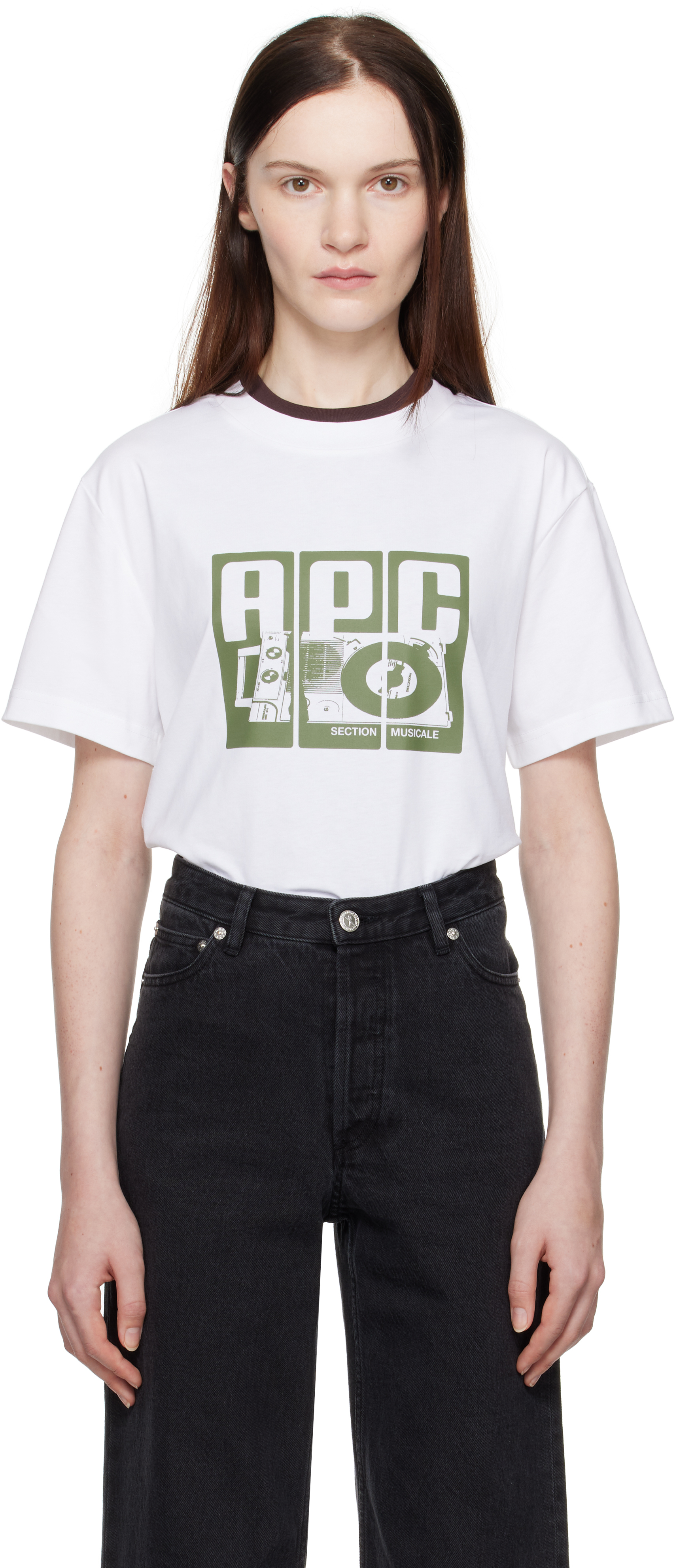 A. P.C. Navy Platine T-shirt