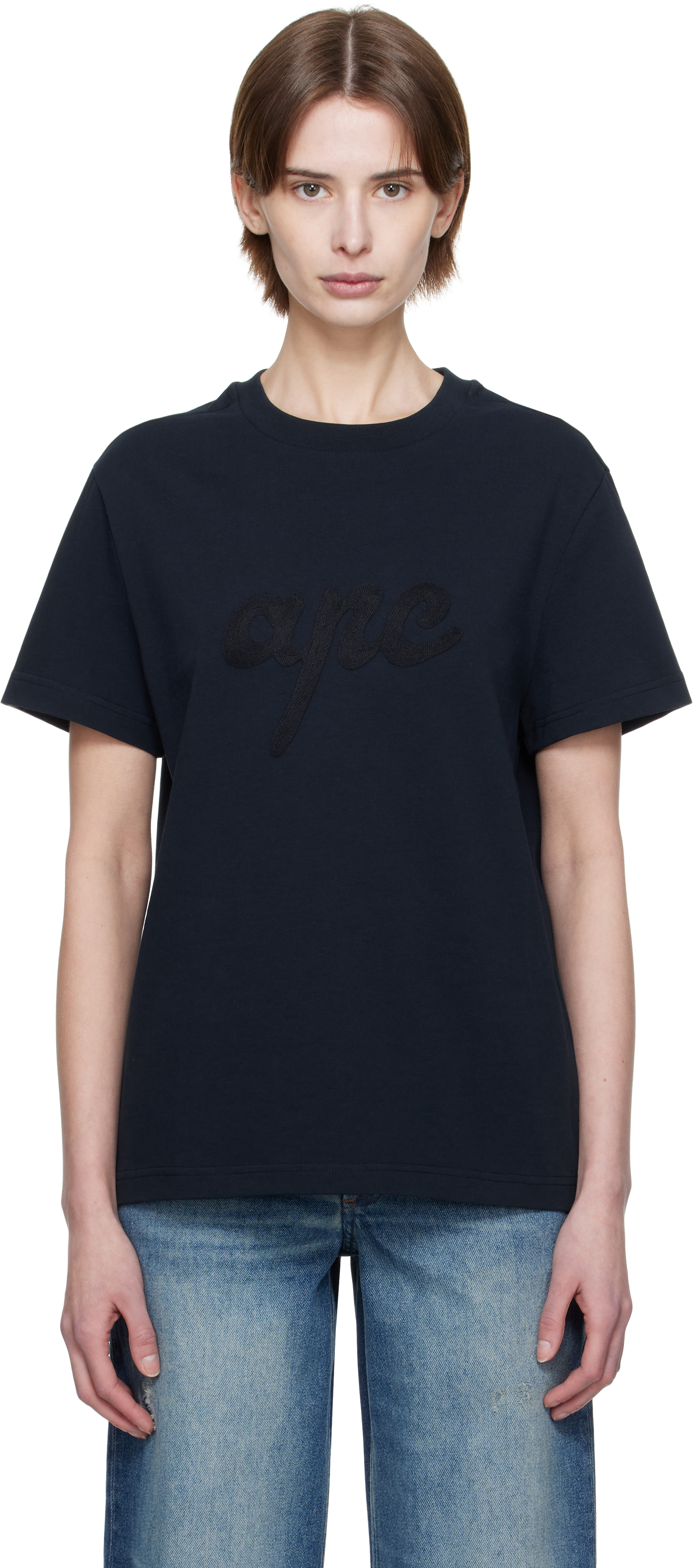 A. P.C. Navy Lenny T-shirt