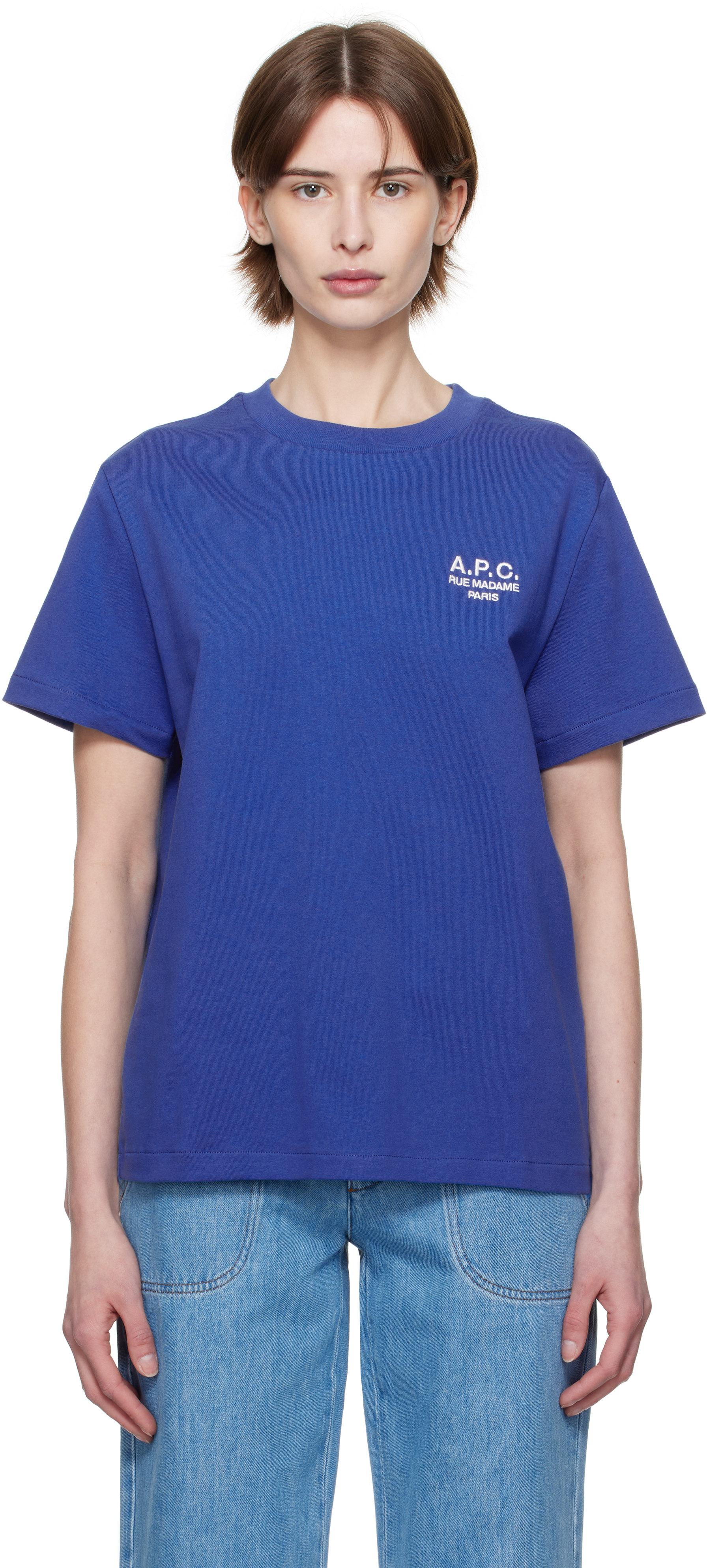 【関税込み】A.P.C. ネイビー Standard Rue Madame Tシャツ Standard Rue Madame Tシャツ｜UNISEXE / T-SHIRTS｜A.P.C.