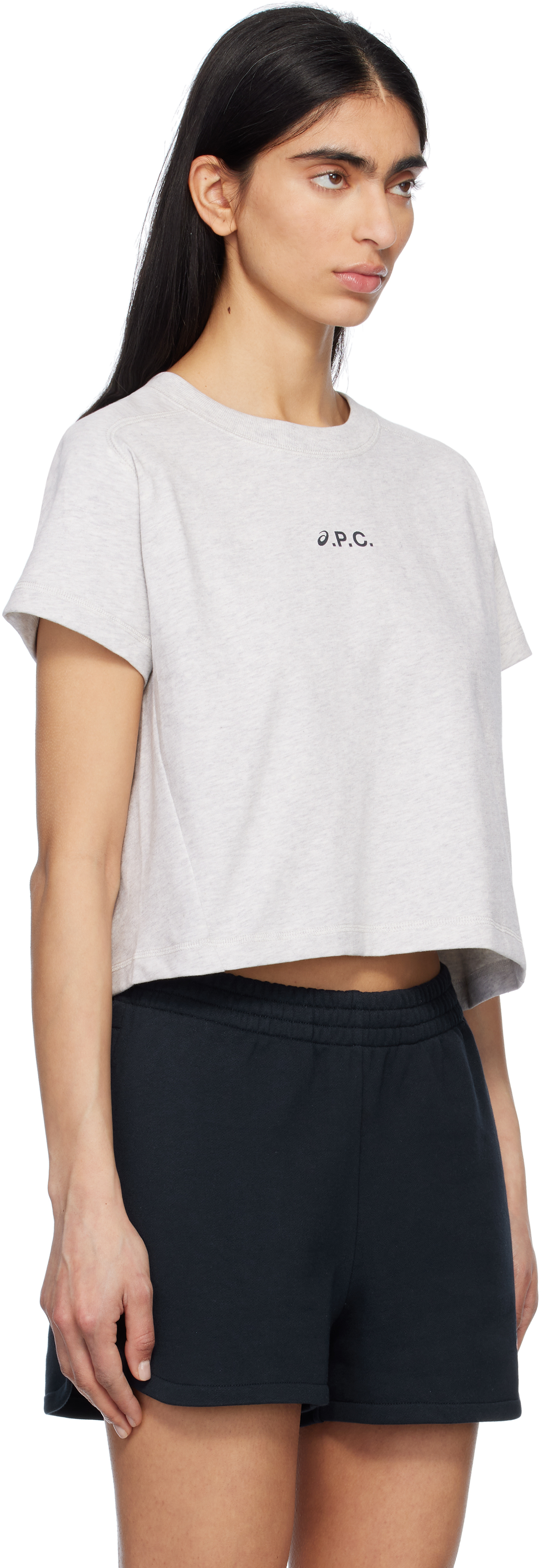 Shop Apc Gray Asics Edition Cloud T-shirt In Plb Heathered Light