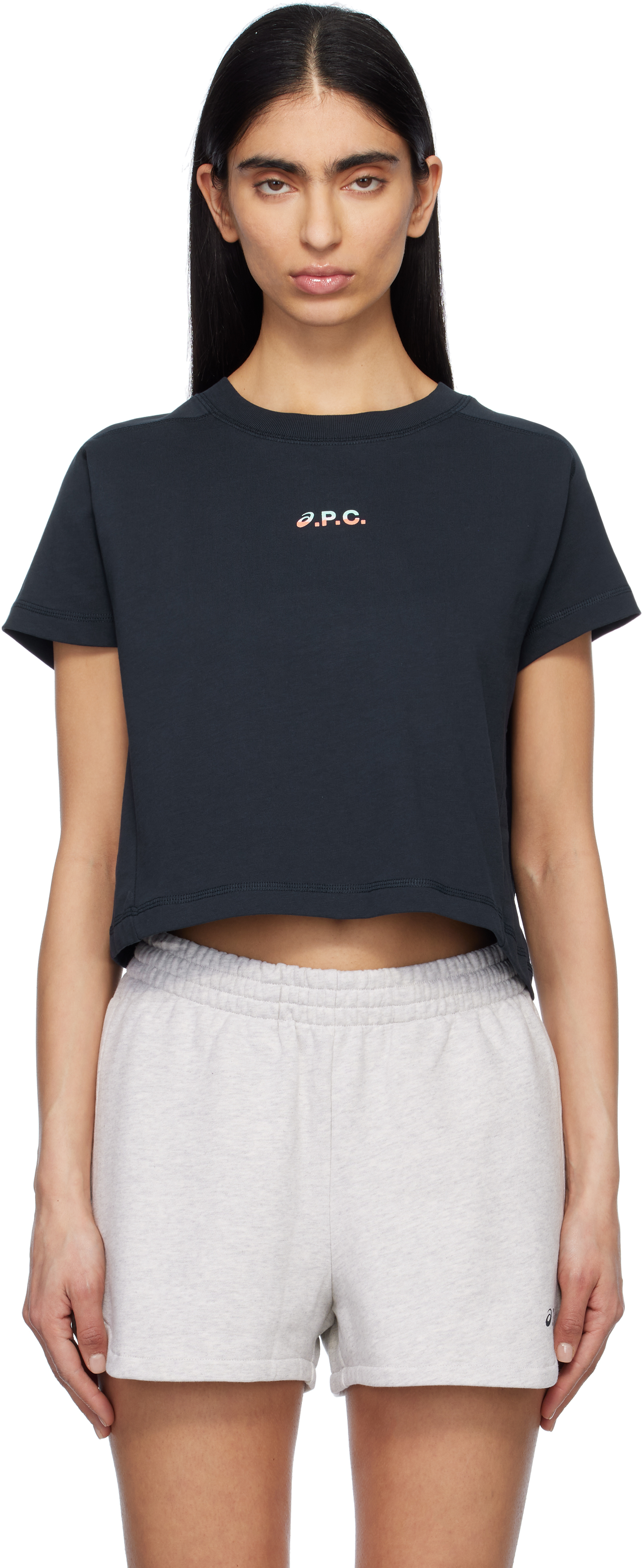 A. P.C. Navy ASICS Edition Cloud T-shirt