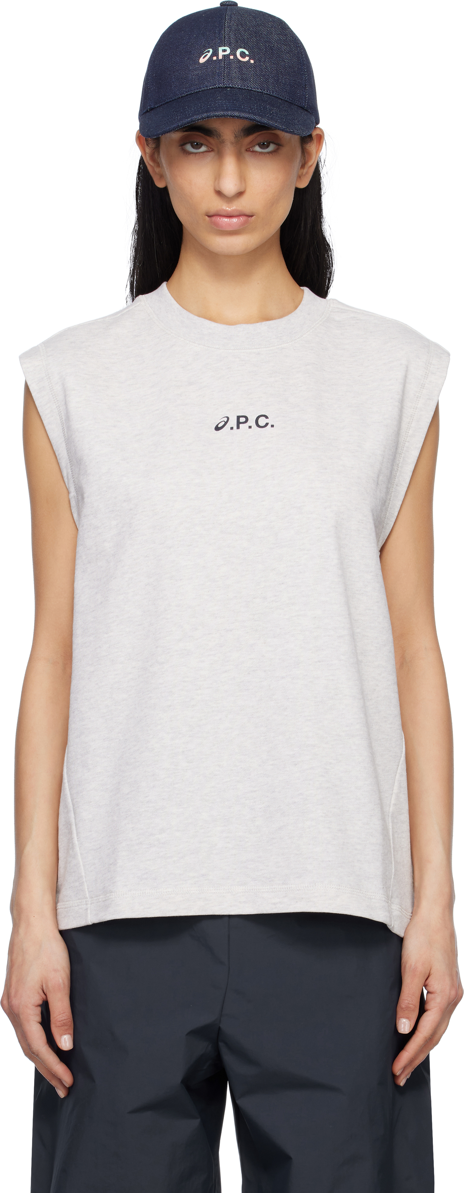 A. P.C. Gray ASICS Edition Sky Tank Top