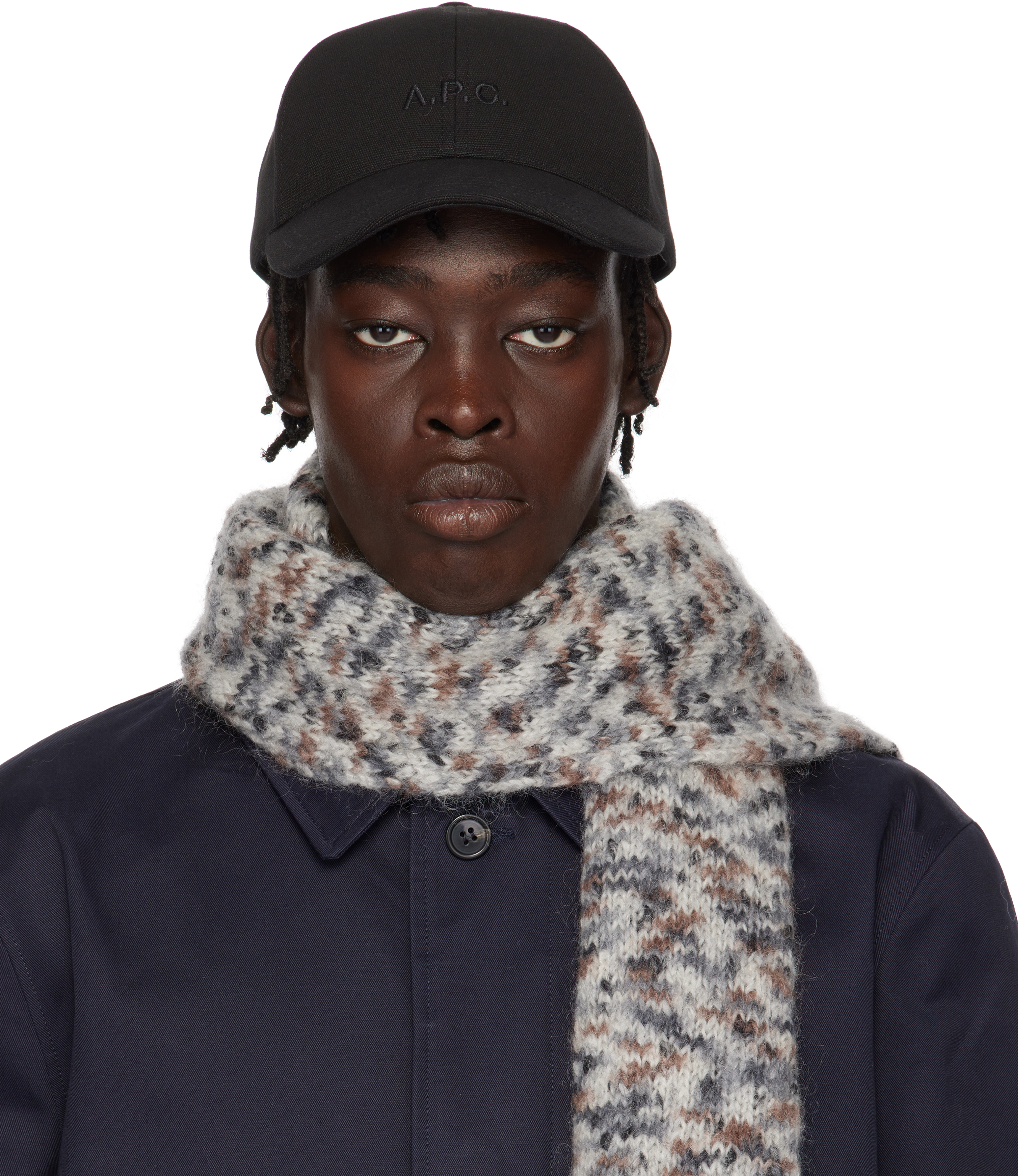 A.P.C.: Black Charlie Baseball Cap | SSENSE