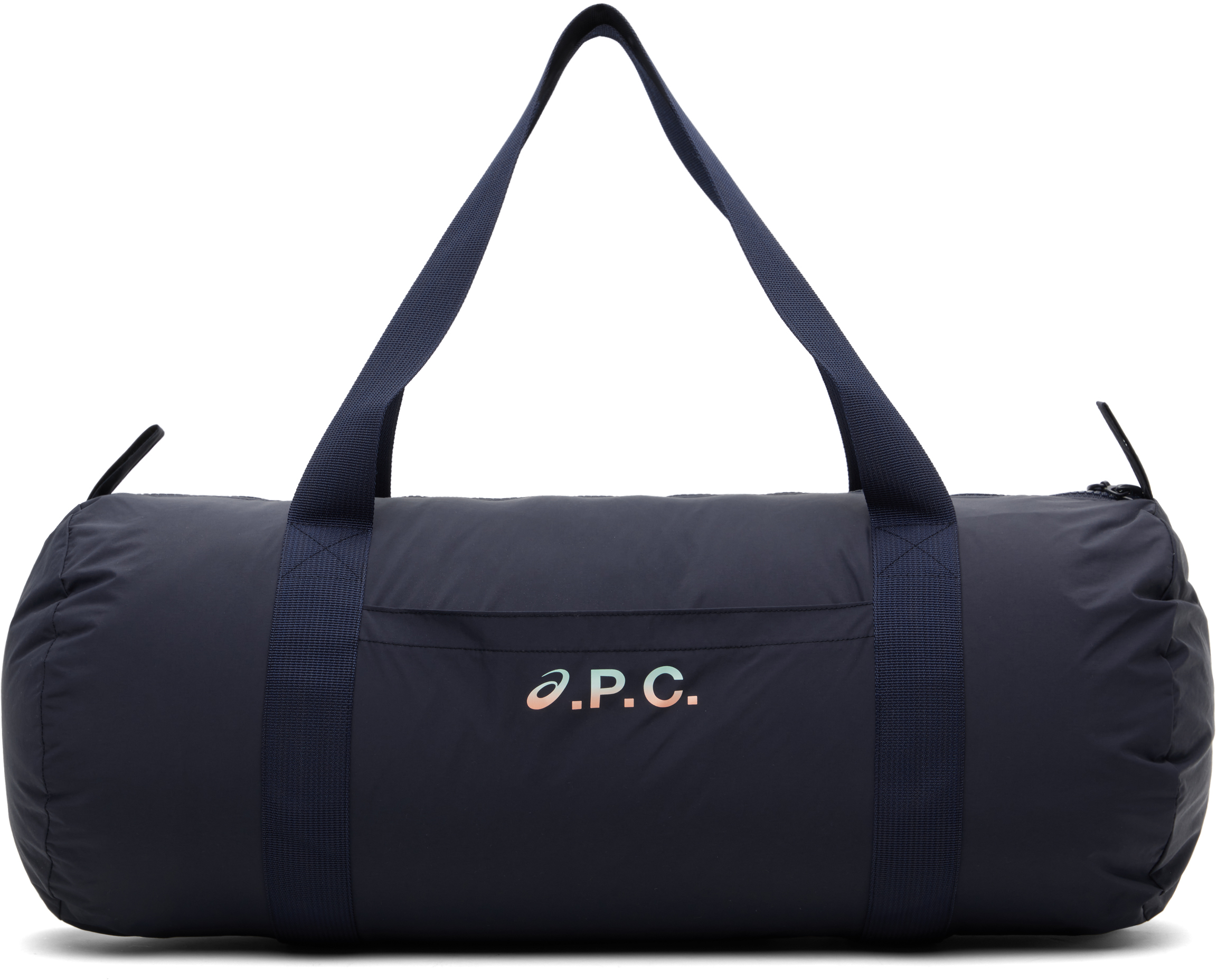 Apc Navy Asics Edition Gym Duffle Bag In Iak Dark Navy