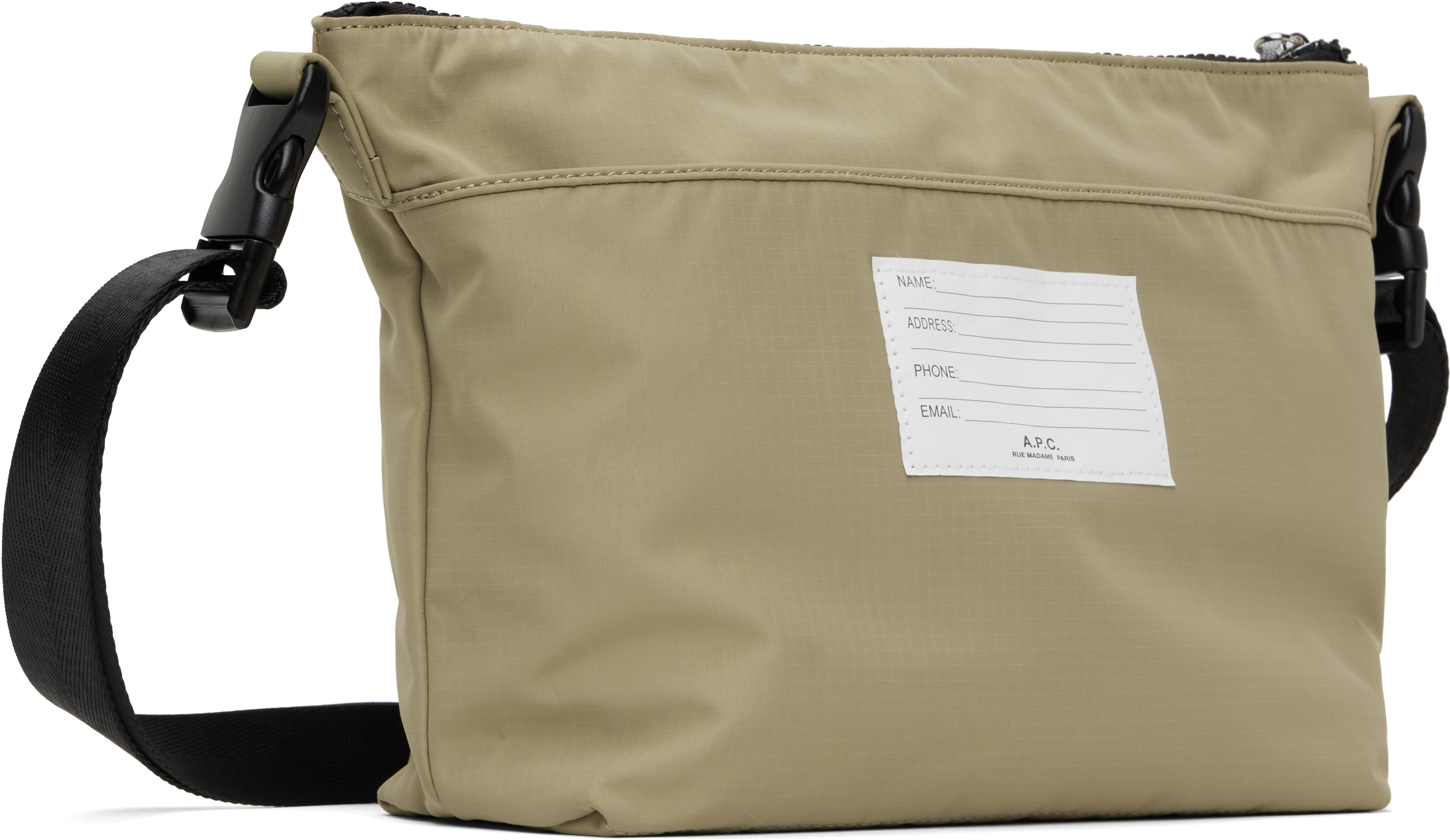Apc Khaki Trek Satchel Bag In Kaw Green Taupe