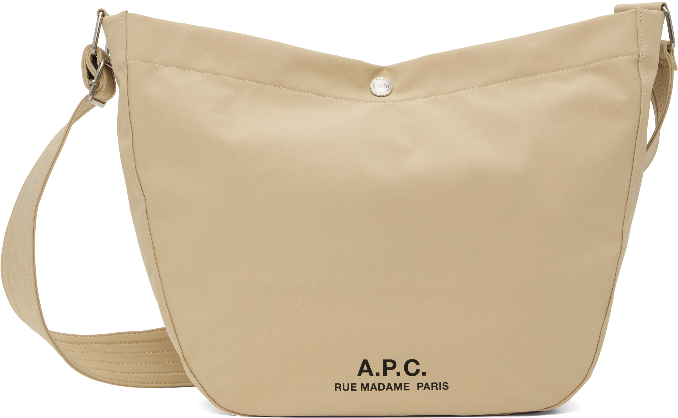 【関税込み】A.P.C. ベージュ Journal サッチェル A.P.C.のベージュ Journal サッチェルバッグがセール中