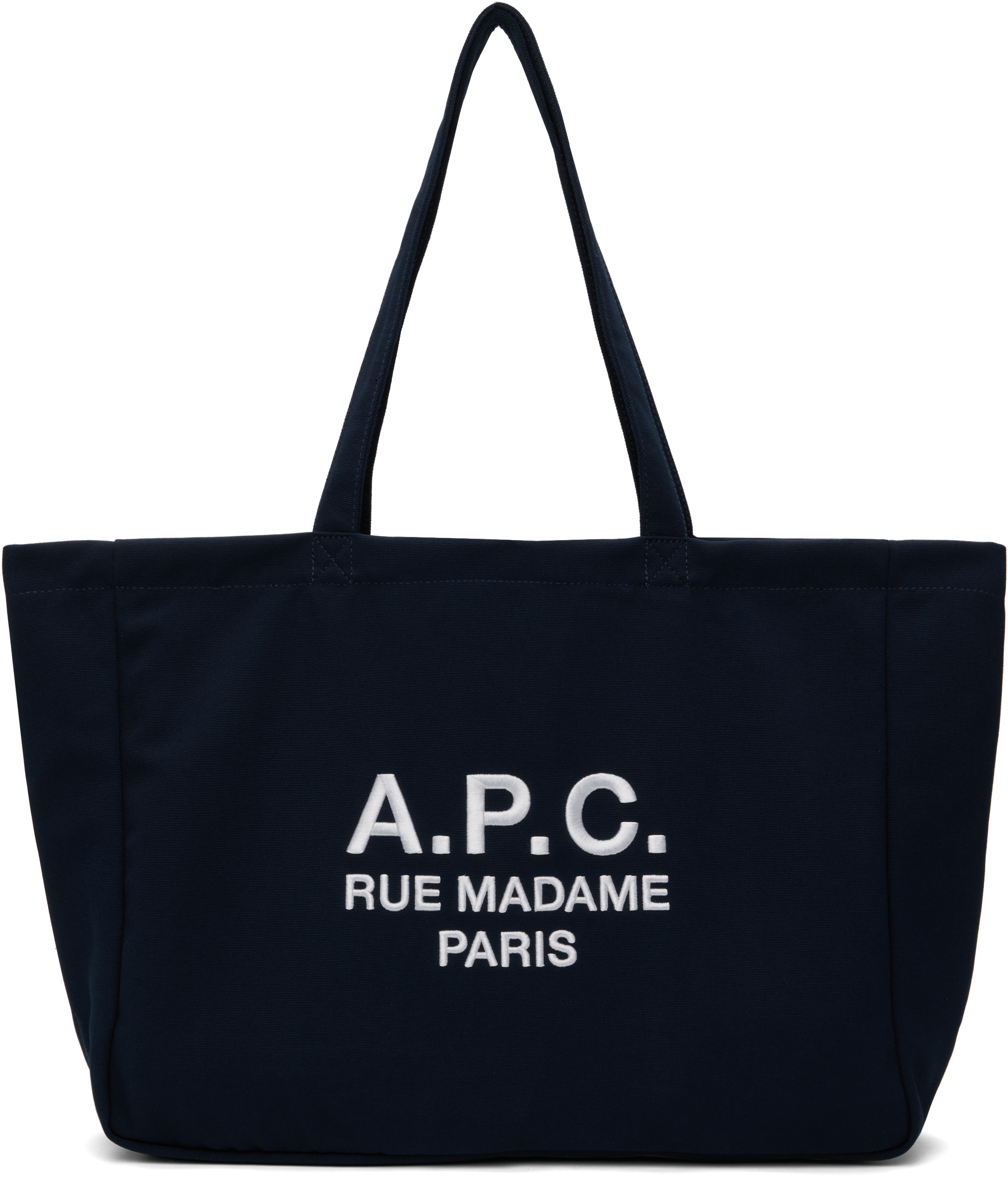 A. P.C. Navy Diane 'Rue Madame' Shopping Tote