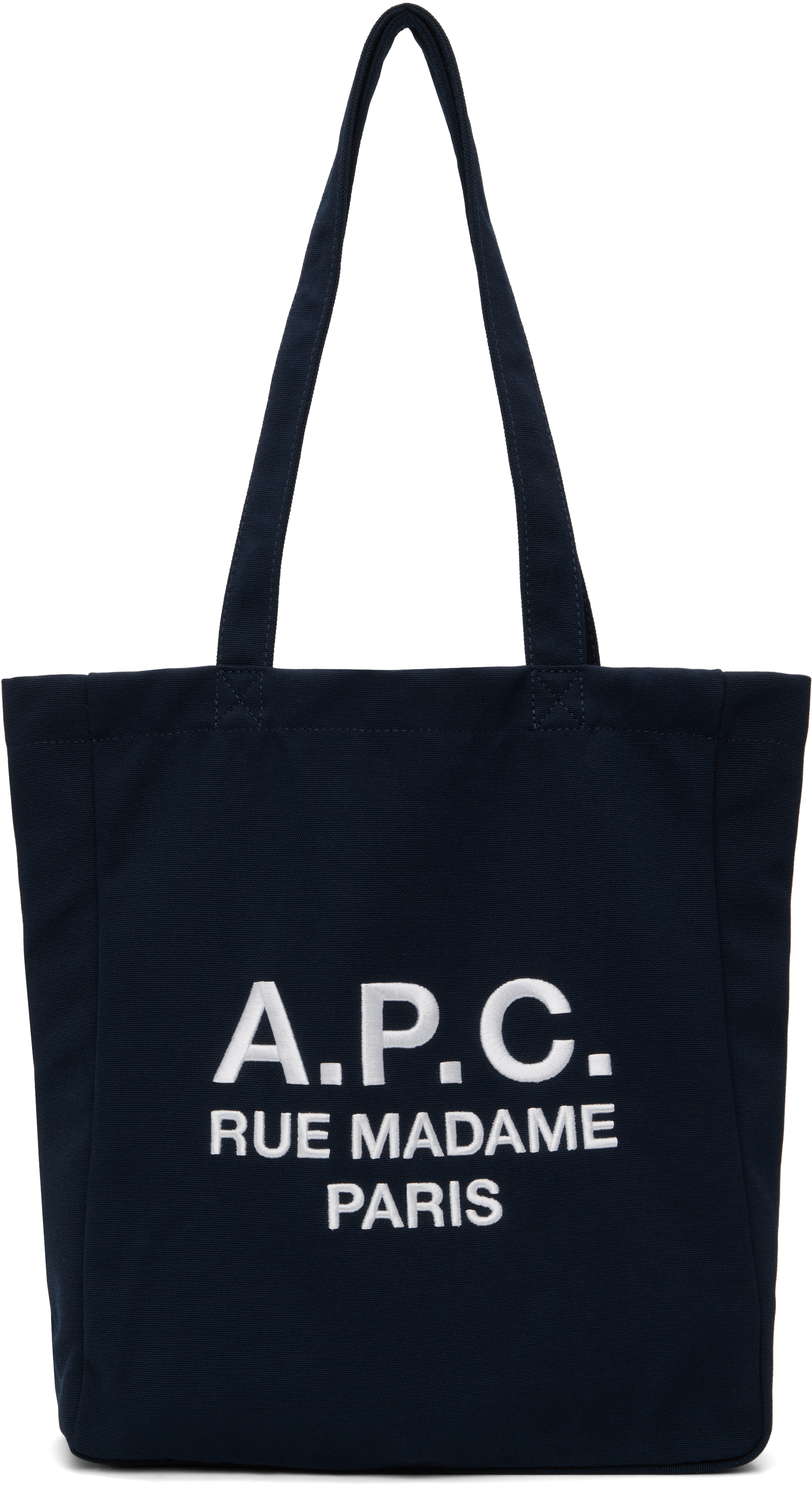 A.P.C.のネイビー Lou Rue Madame ショッピングトートがセール中