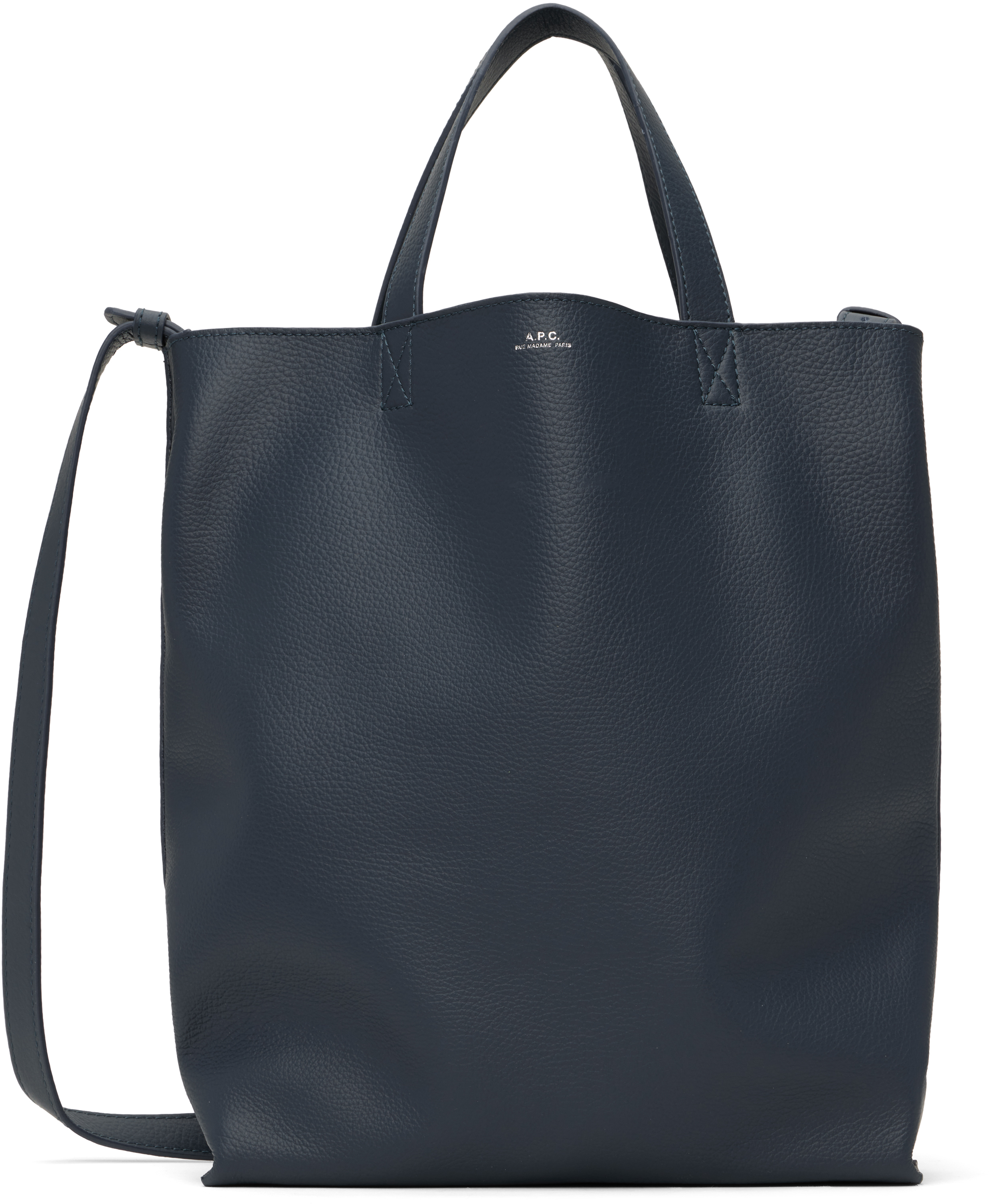 A. P.C. Navy Maiko Medium Shopping Tote