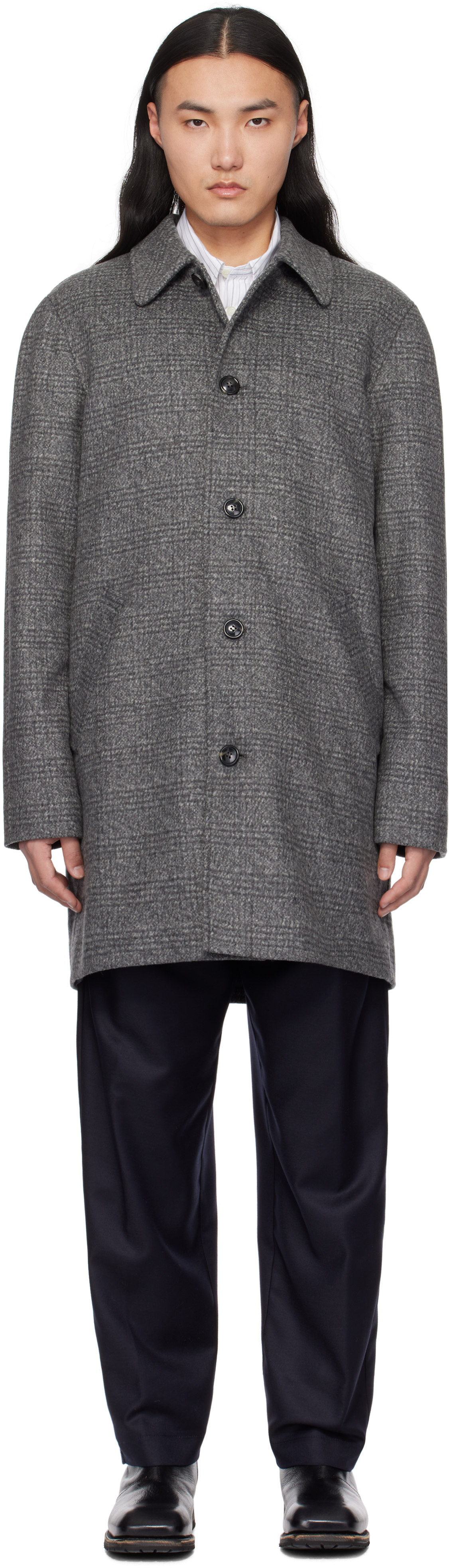 A. P.C. Gray New Pete Mac Coat