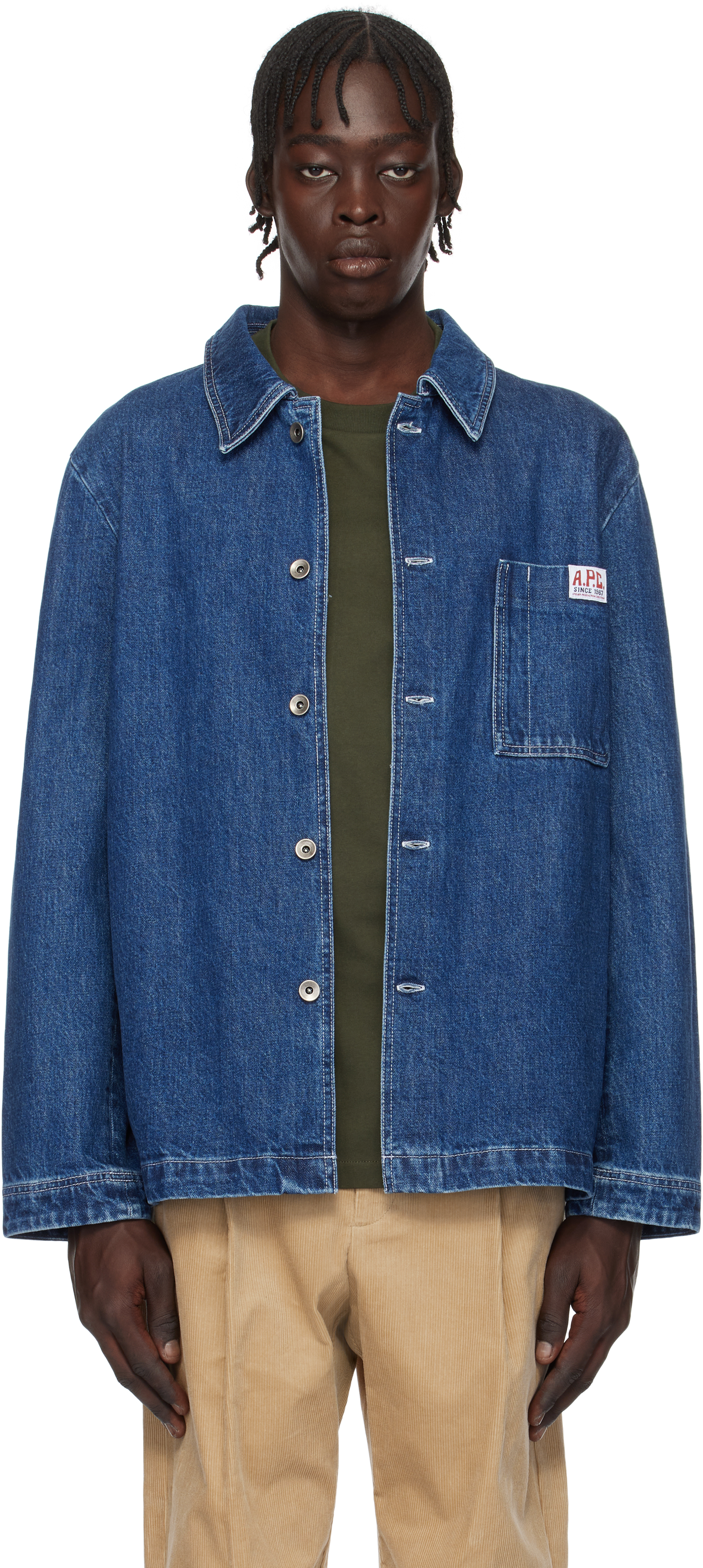 A. P.C. Navy Ralph Denim Jacket