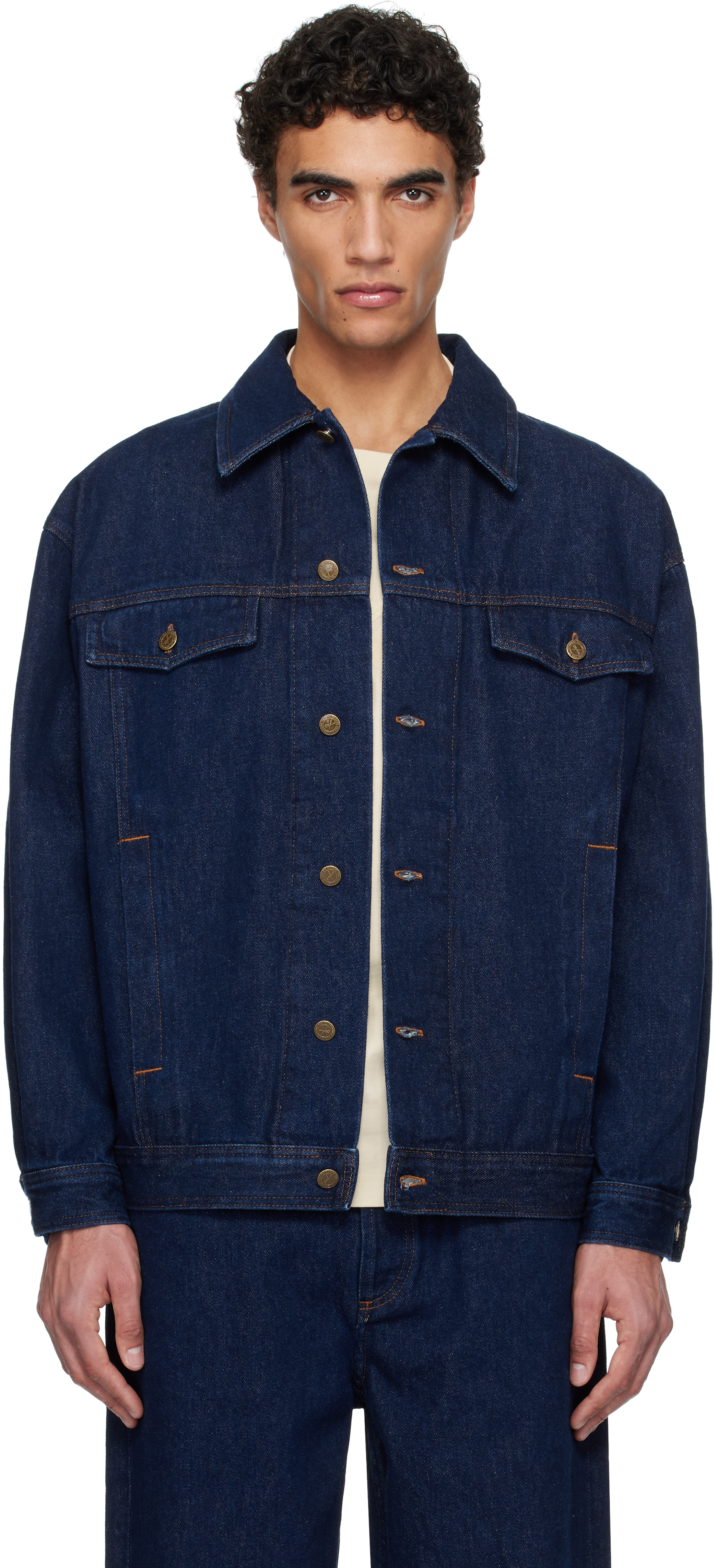 A. P.C. Navy Elvis Denim Jacket