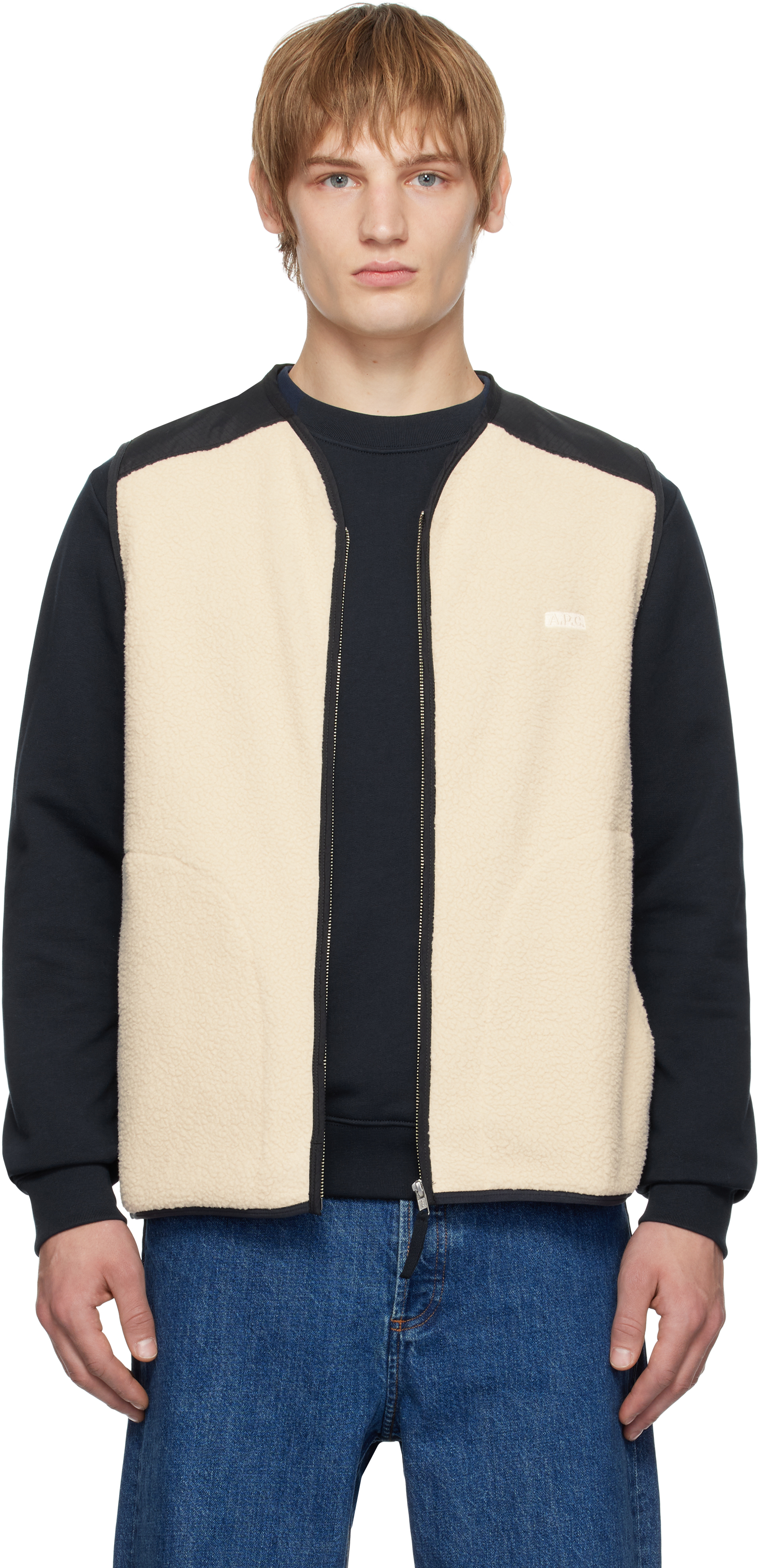 【送料&関税込】A.P.C. Nate Vest Off-White Nate Brodé Vest by A.P.C. on Sale