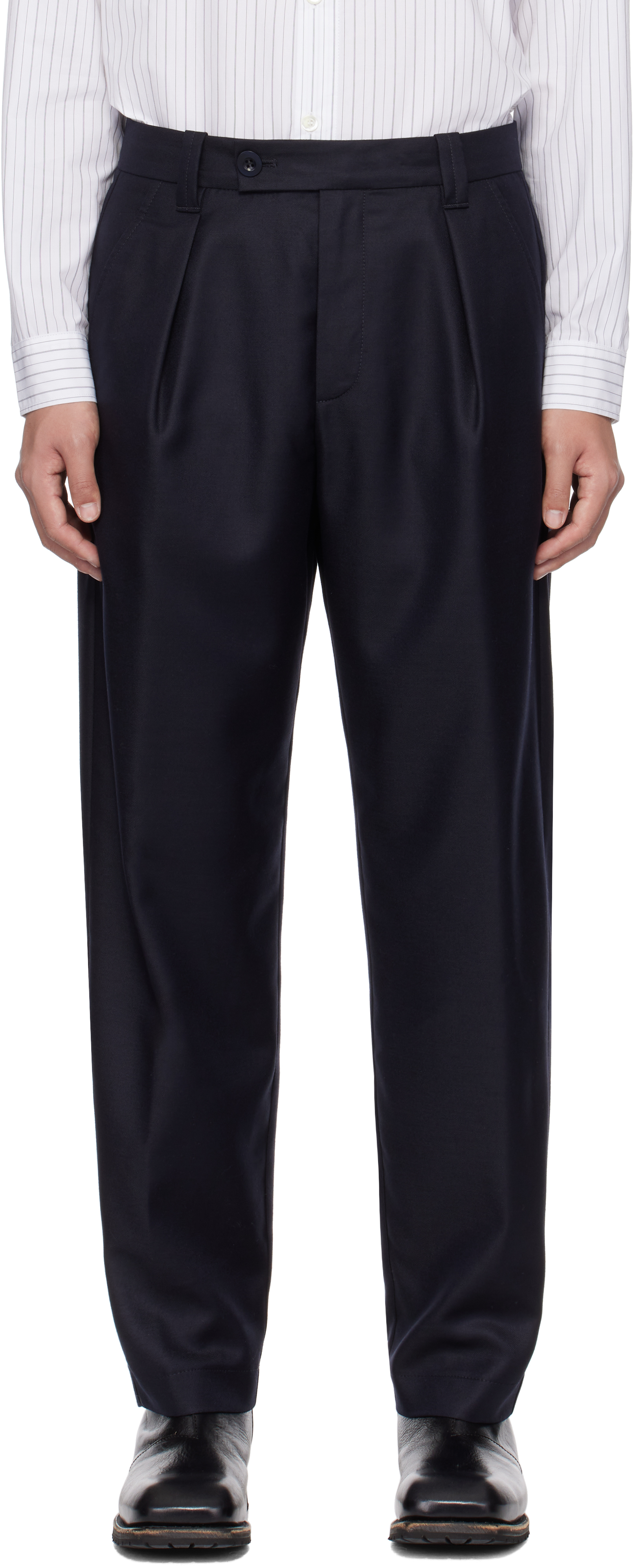 A. P.C. Navy Renato Trousers