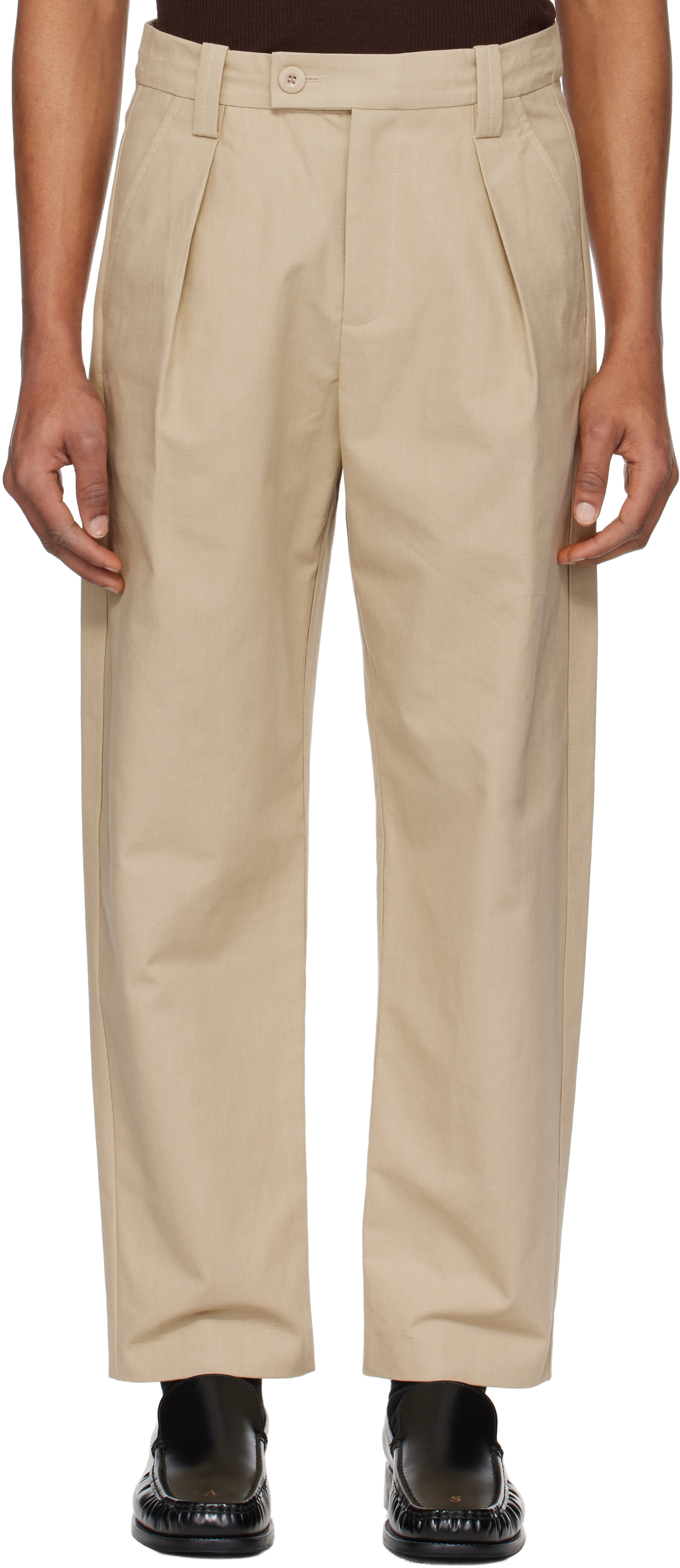 A. P.C. Beige Renato Trousers