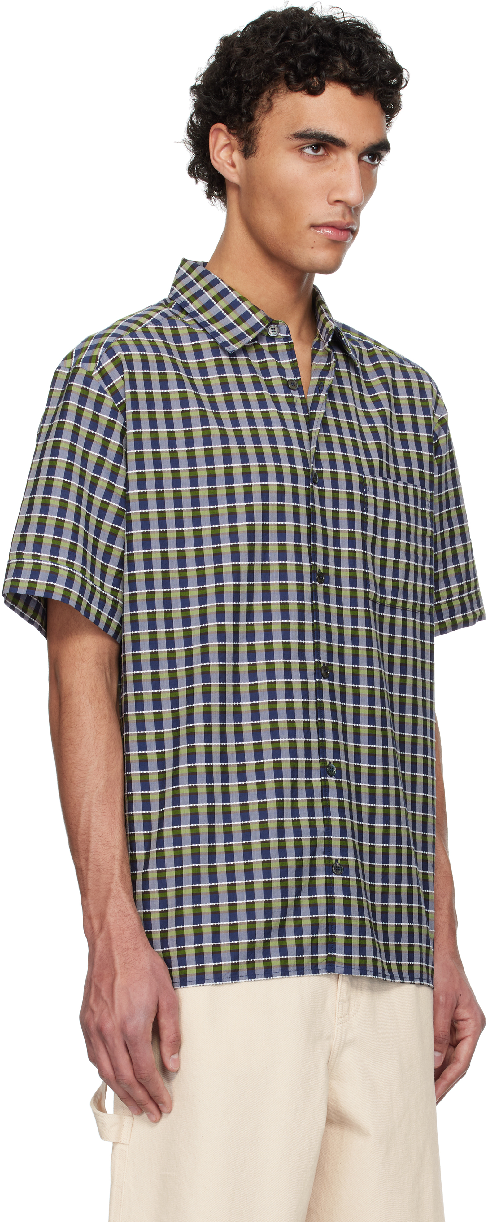 Apc Ross Short-sleeve Shirt In Kaa Green