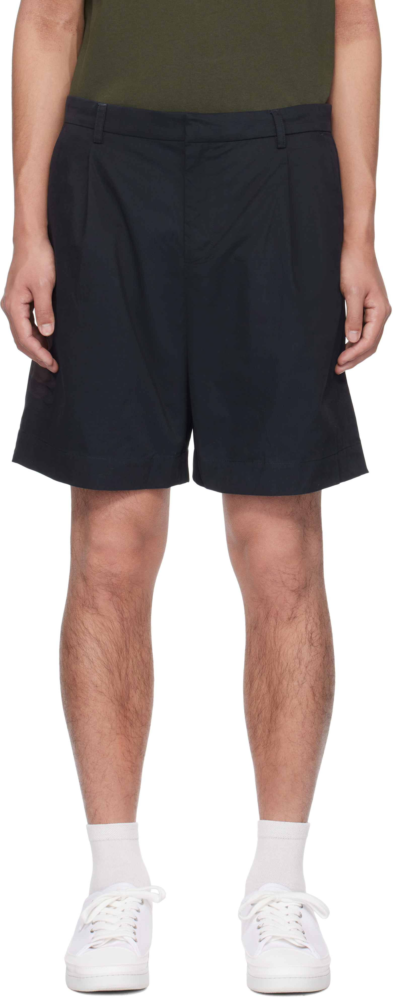 A. P.C. Navy Crew Shorts