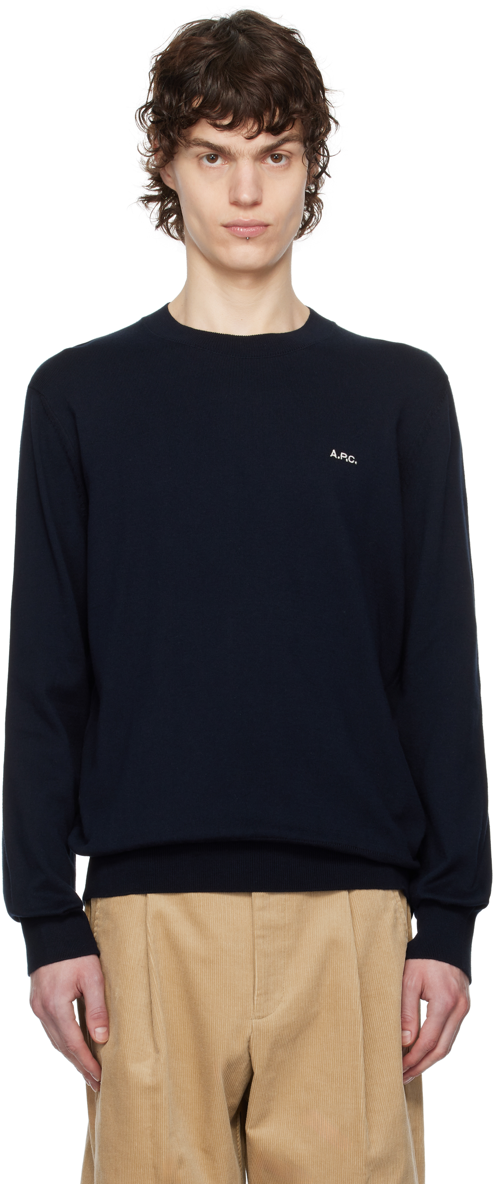 A. P.C. Navy Neville Sweater