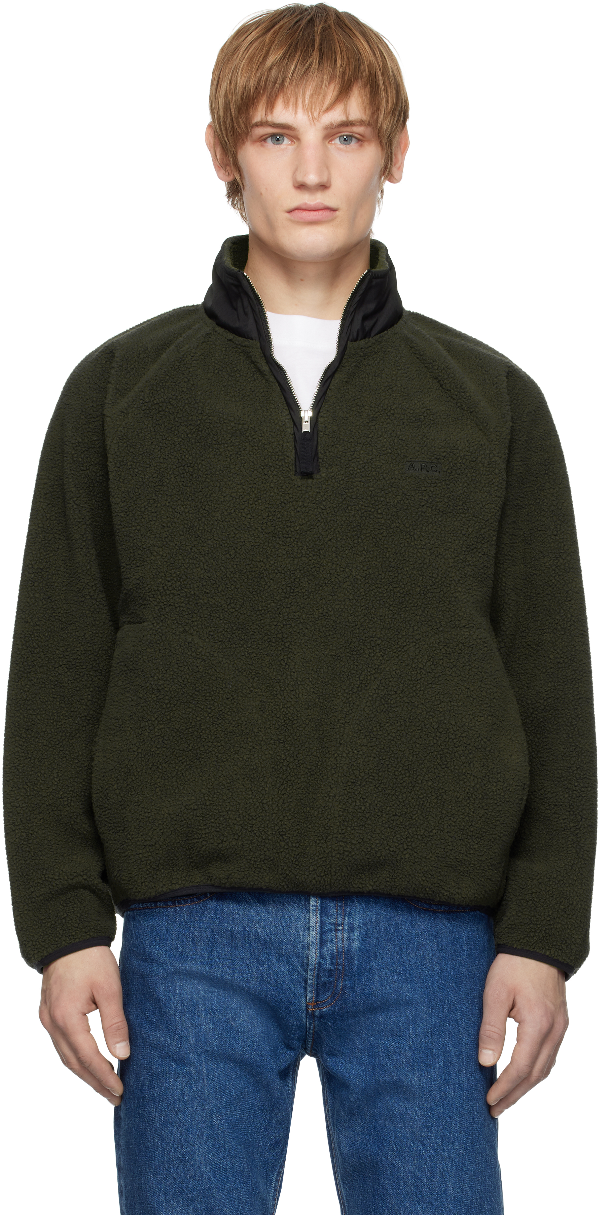 【関税込み】A.P.C. カーキ  Brode スウェットシャツ 関税込み】A.P.C. カーキ Brode スウェットシャツ A.P.C.