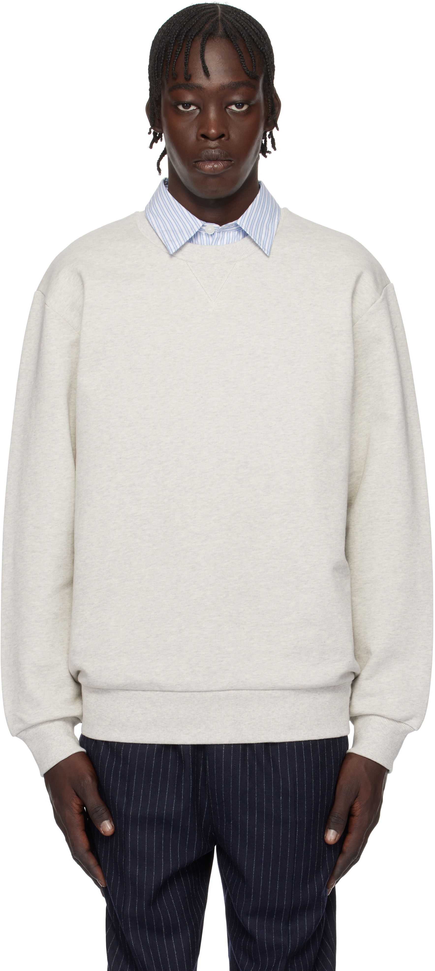 【関税込み】A.P.C. グレー Label H スウェットシャツ A.P.C.のグレー Label H スウェットシャツがセール中