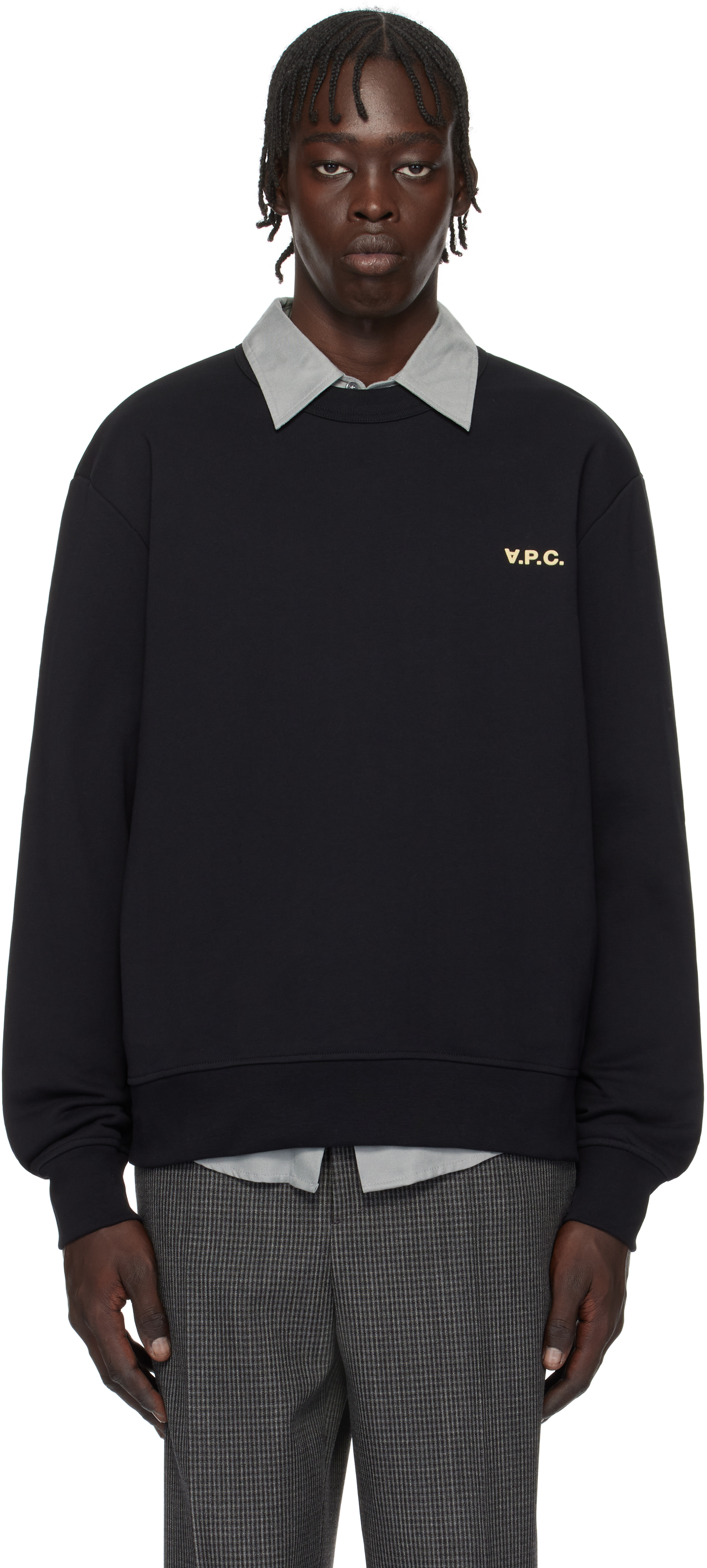 A. P.C. Black Boxy Petit 'VPC' Sweatshirt