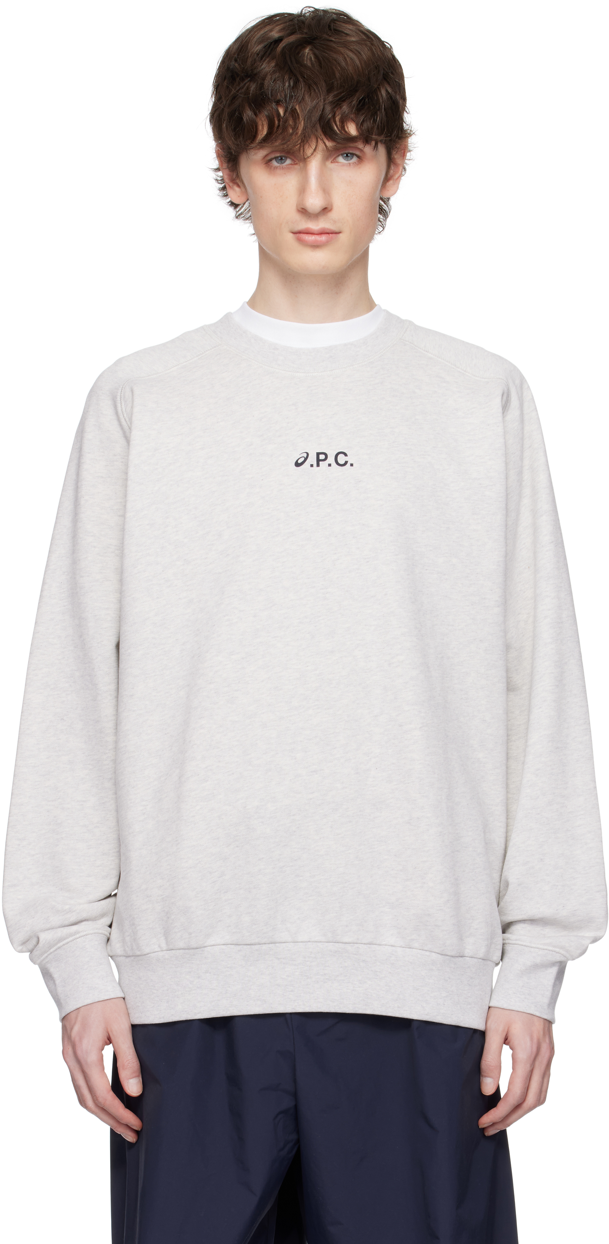 A. P.C. Gray ASICS Edition Lake Sweatshirt