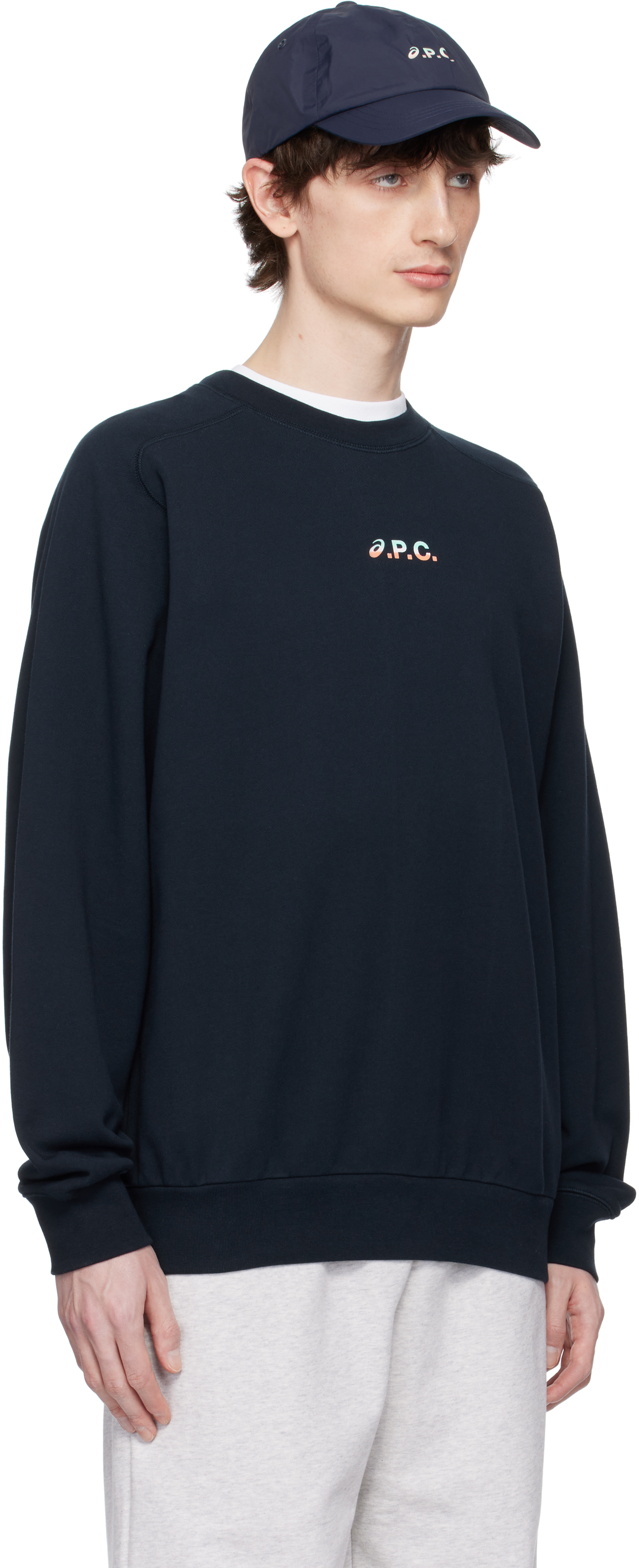 APC NAVY ASICS EDITION LAKE SWEATSHIRT