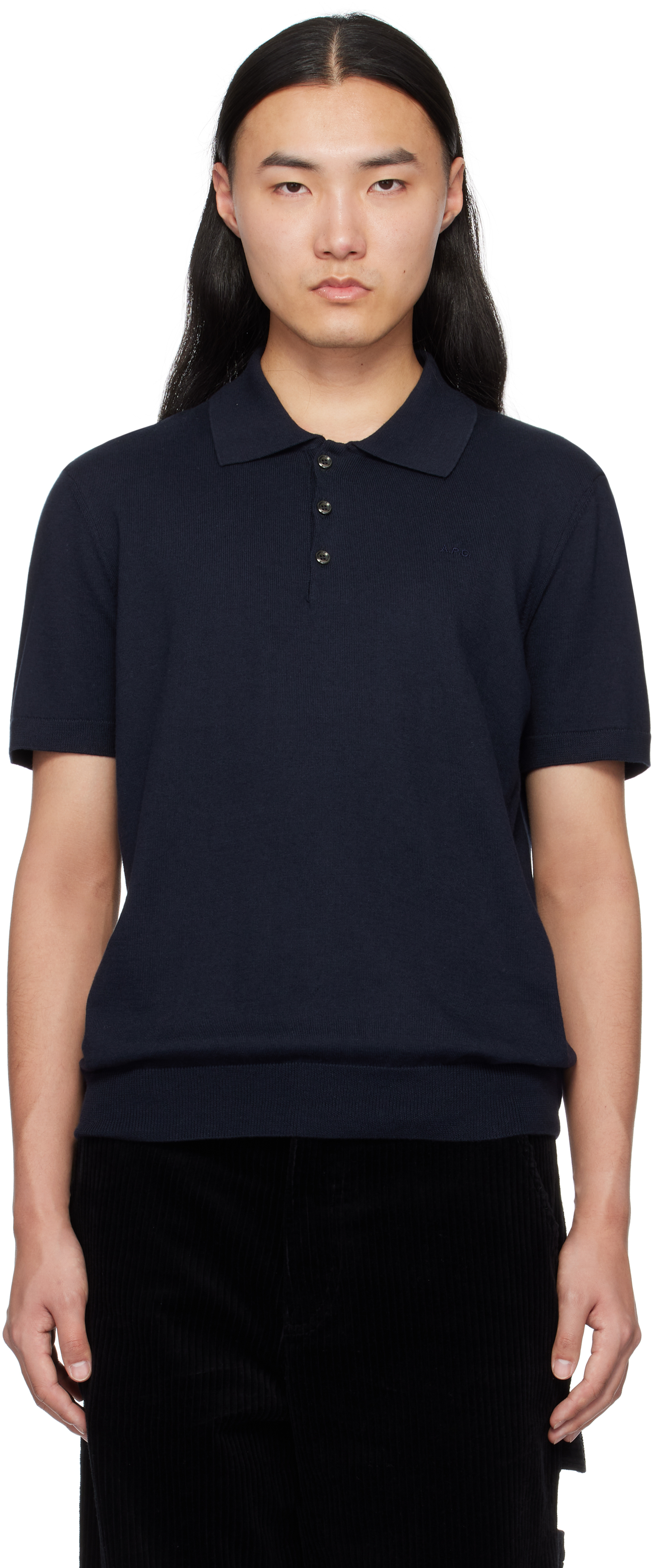 A. P.C. Navy Grégoire Polo