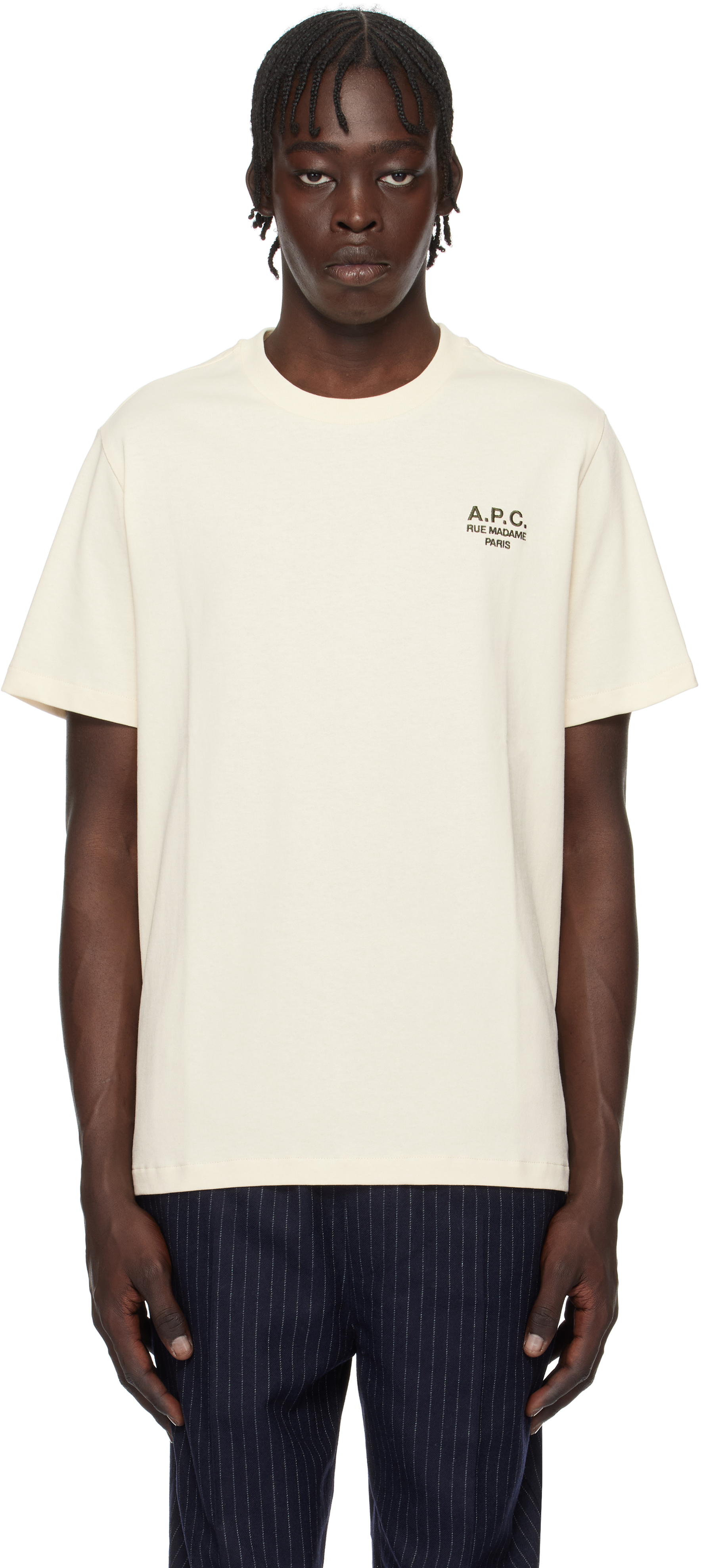 【関税込み】A.P.C. オフホワイト Standard Rue Madame Tシャツ Off-White Standard 'Rue Madame' T-shirt by A.P.C. on Sale