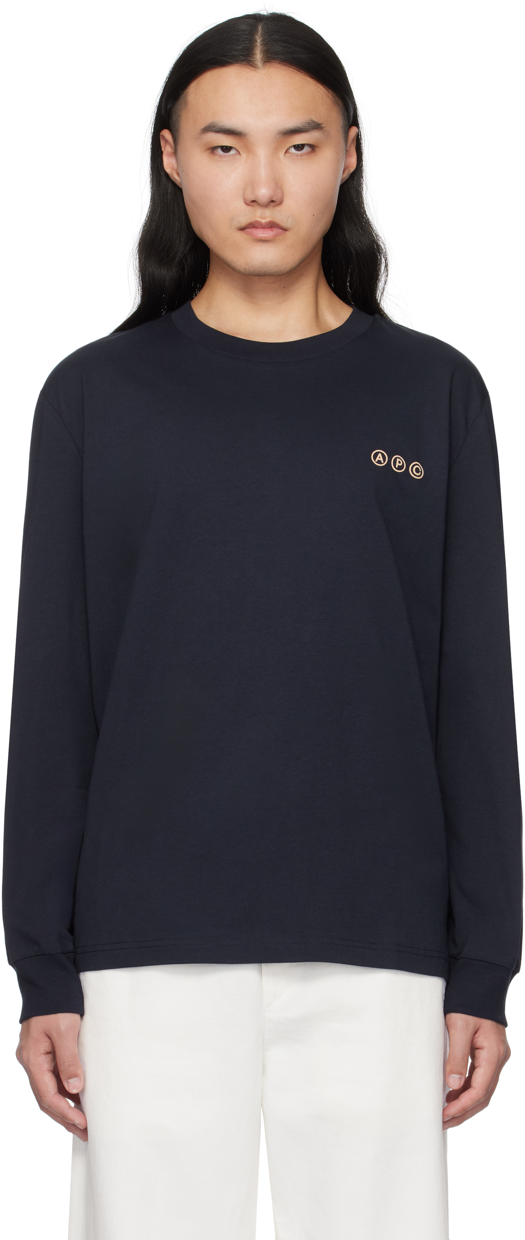 【関税込み】A.P.C. ネイビー Adresse 長袖Tシャツ Adresse 長袖Tシャツ｜HOMME ｜A.P.C. | アーペーセー日本公式