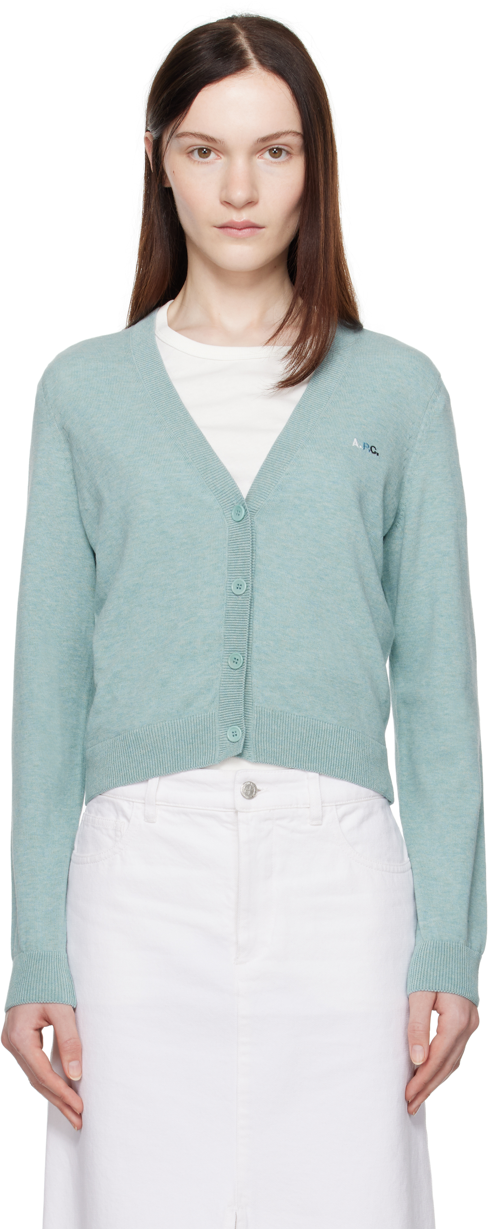 a. p.c. blue josephine cardigan
