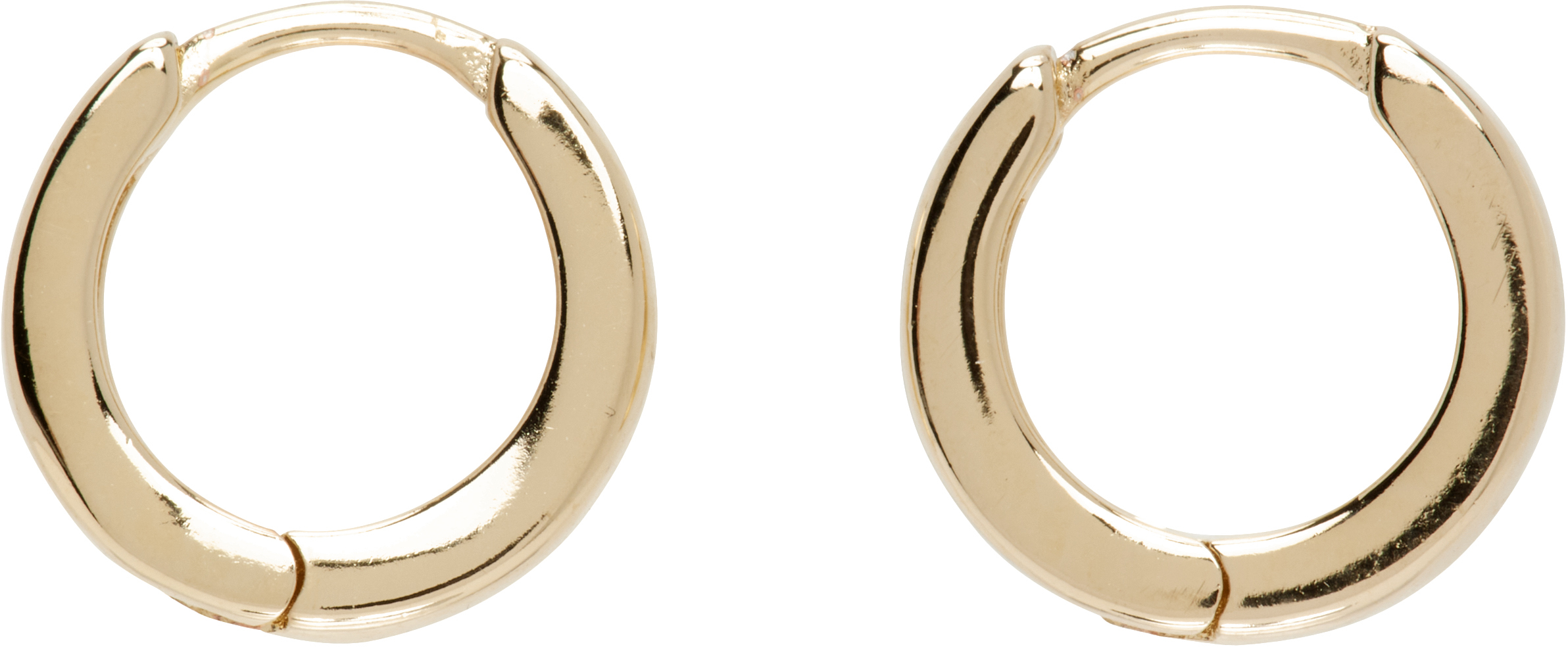Gold Clutch Hoop Earrings