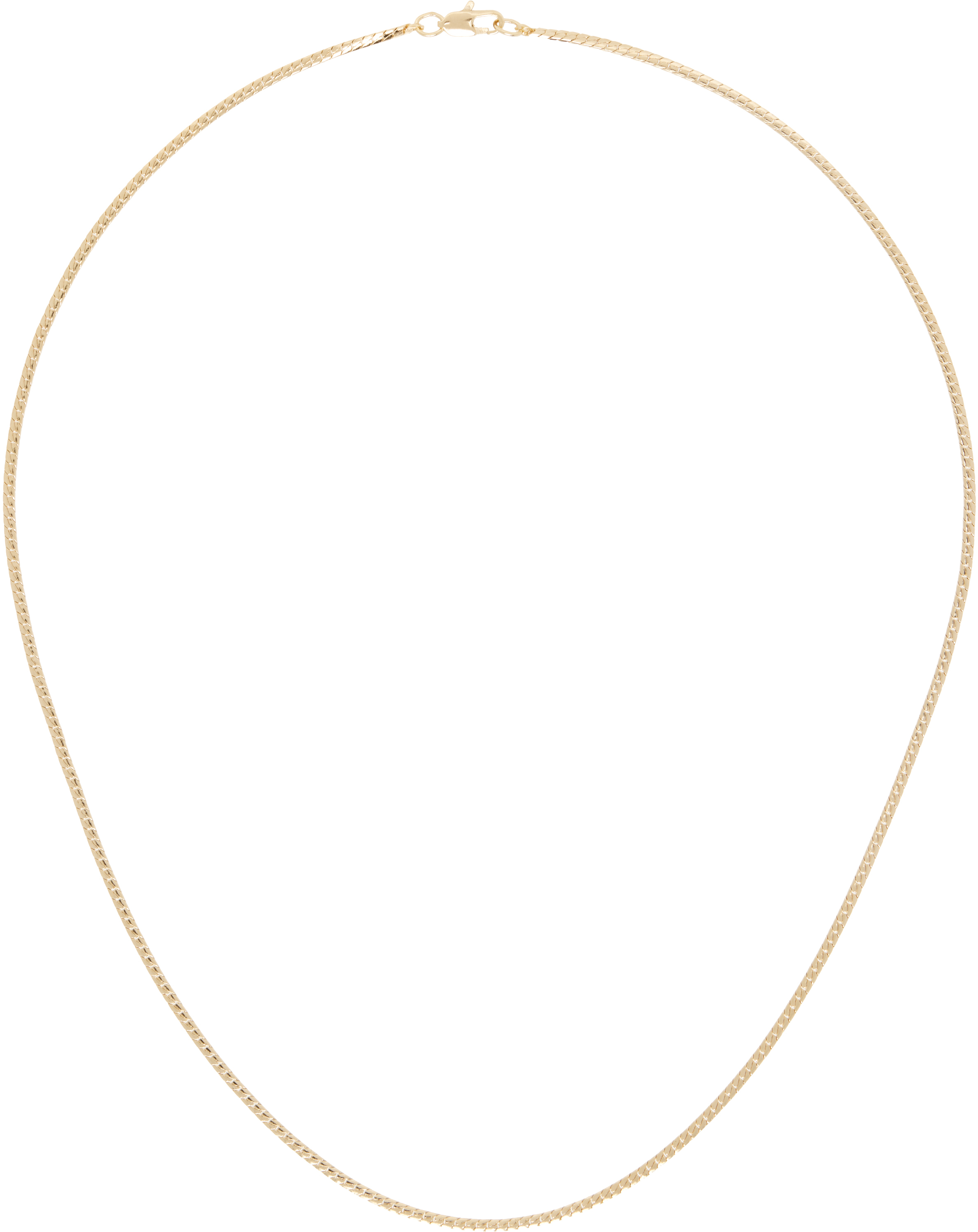 Gold Mini Omega Chain Necklace by Laura Lombardi on Sale