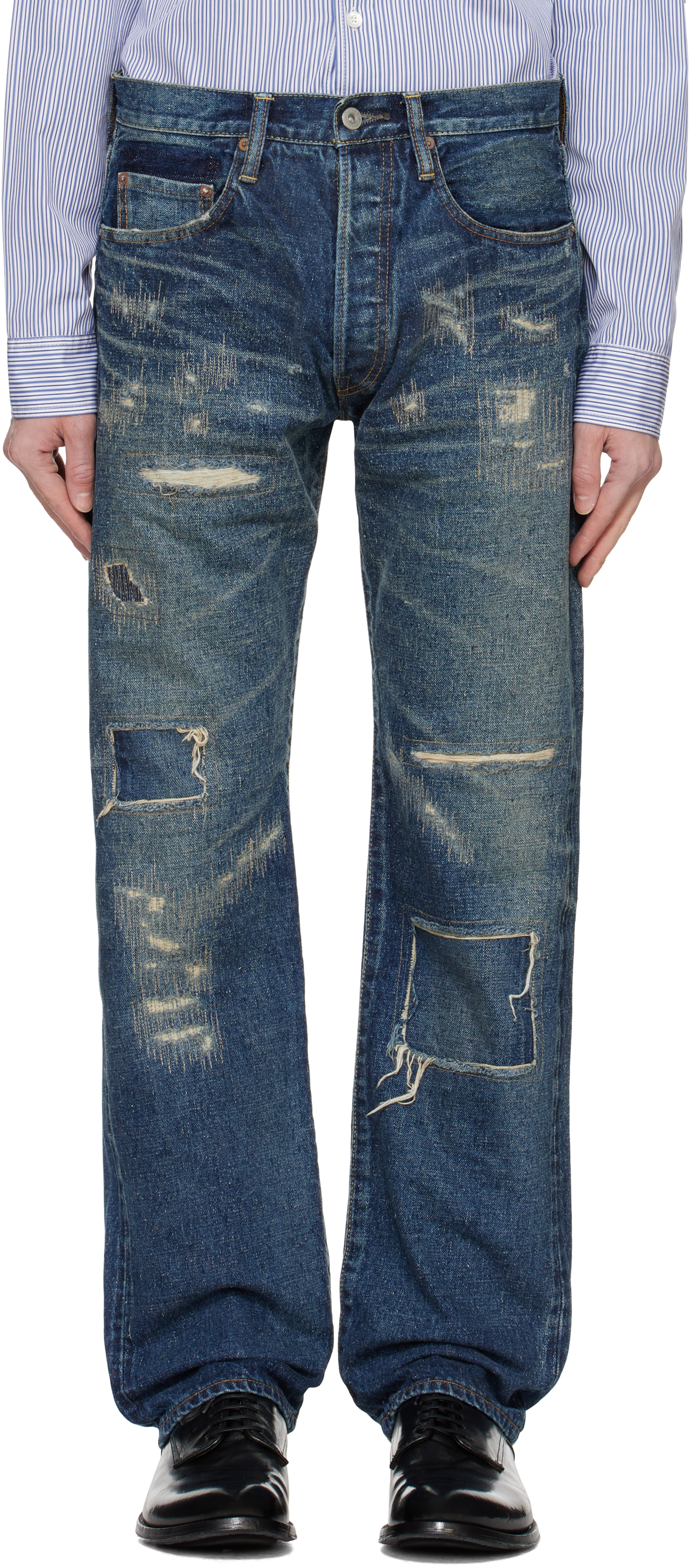 Blue Distressed Jeans