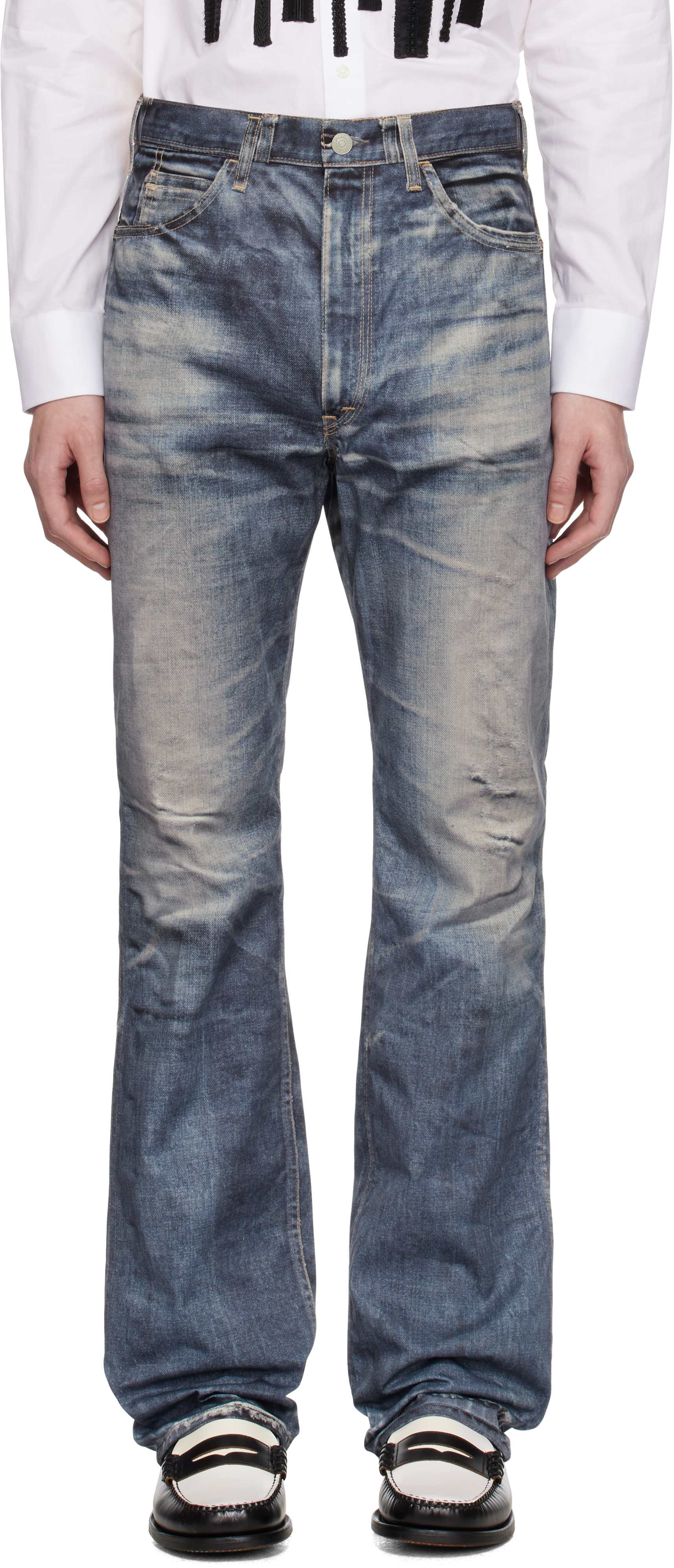 Junya Watanabe: Navy Levi's Edition Nylon Twill Inkjet Print