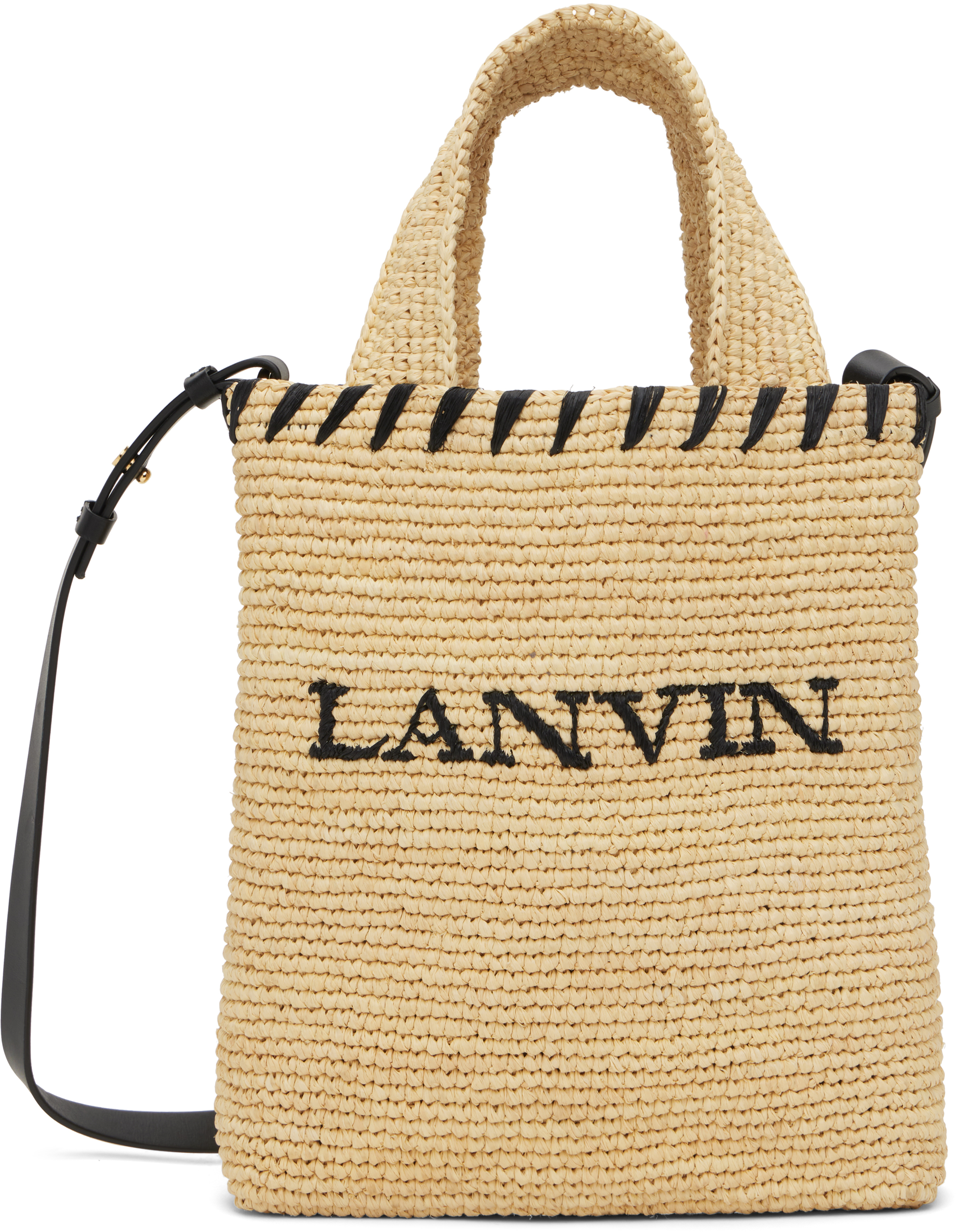 Beige 
Lanvin
 Nano Raffia Tote