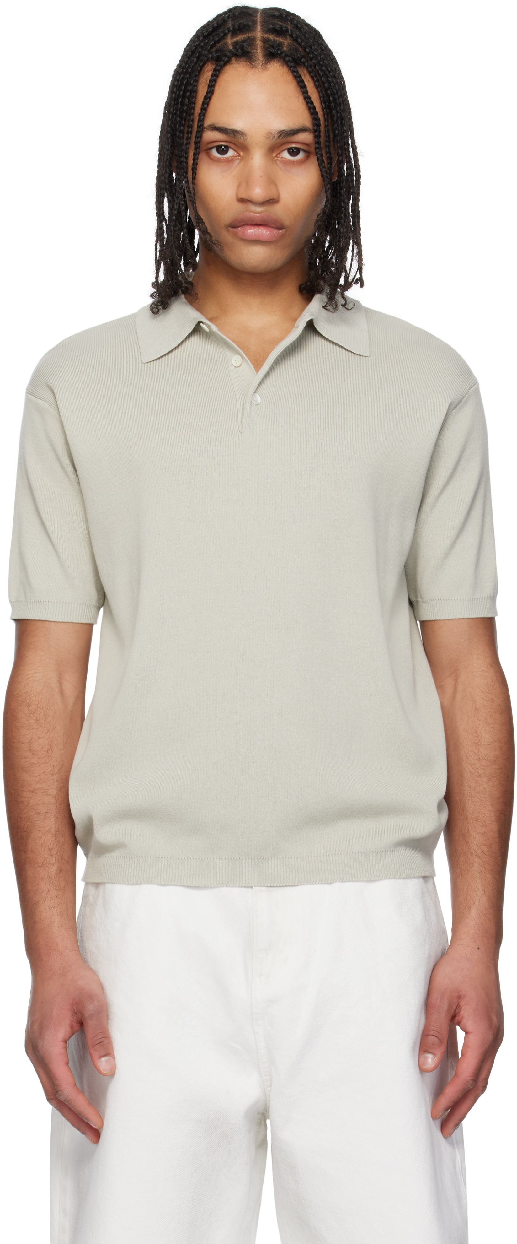 COORのグリーン Compact Sandy ニットポロシャツがセール中