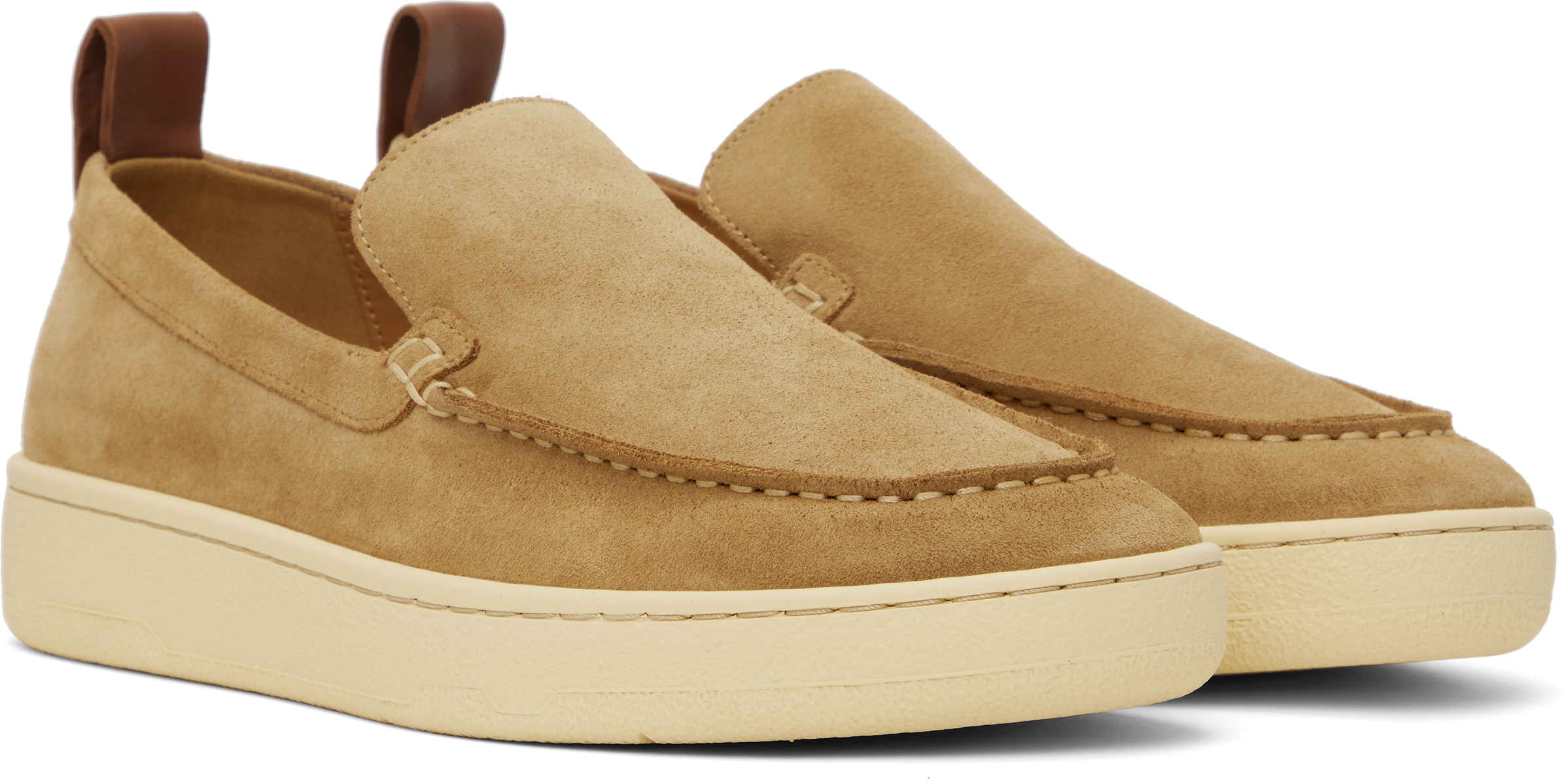 Lanvin Suede Slipper Loafers Dark Beige In Dark Beige09
