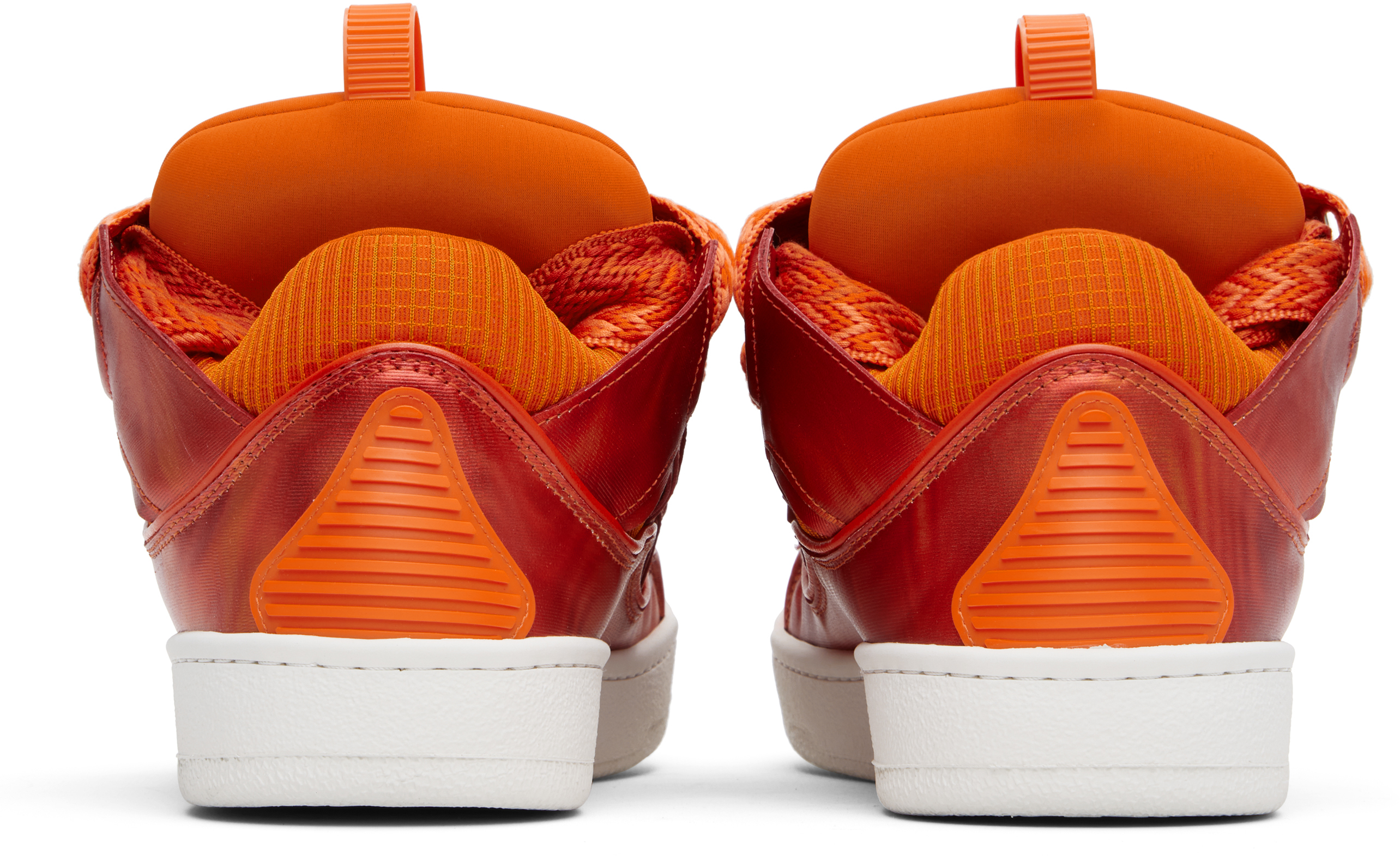 LANVIN ORANGE CURB SNEAKERS