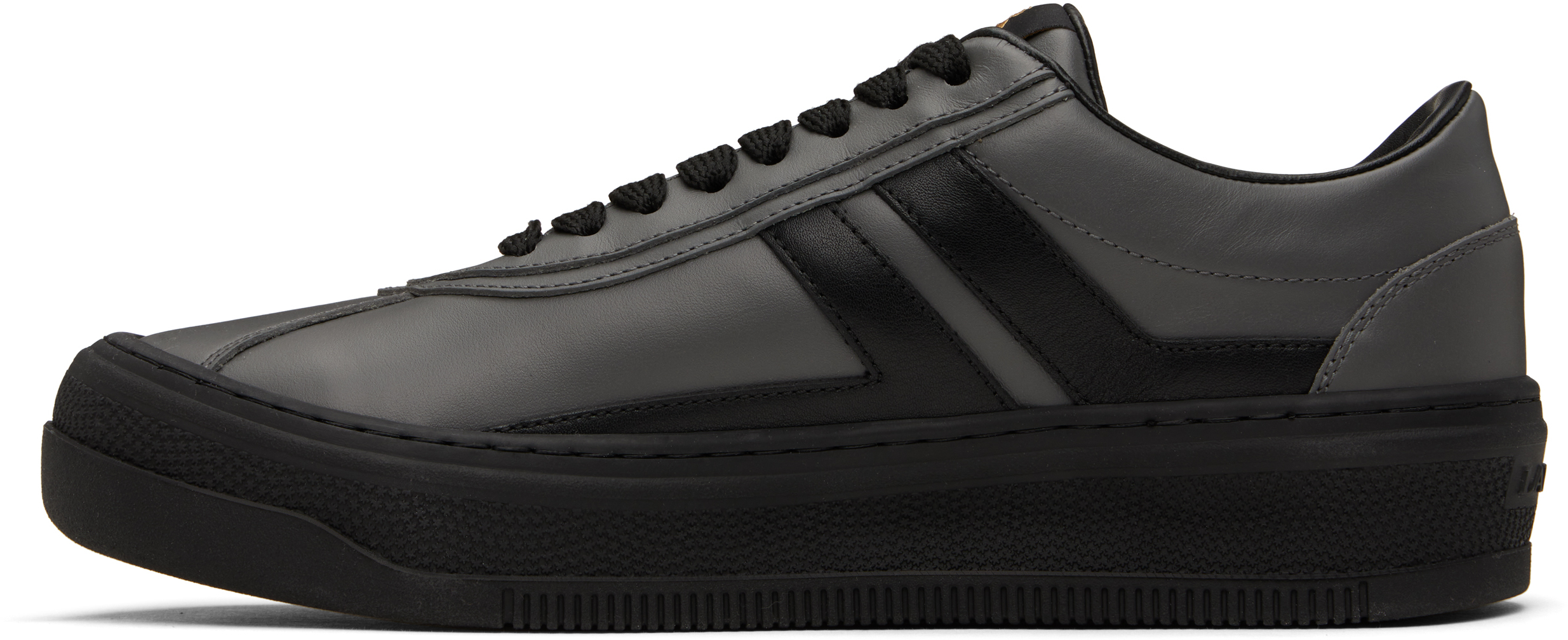 Lanvin Gray & Black 'cash By ' Sneakers In Steel/blackm310