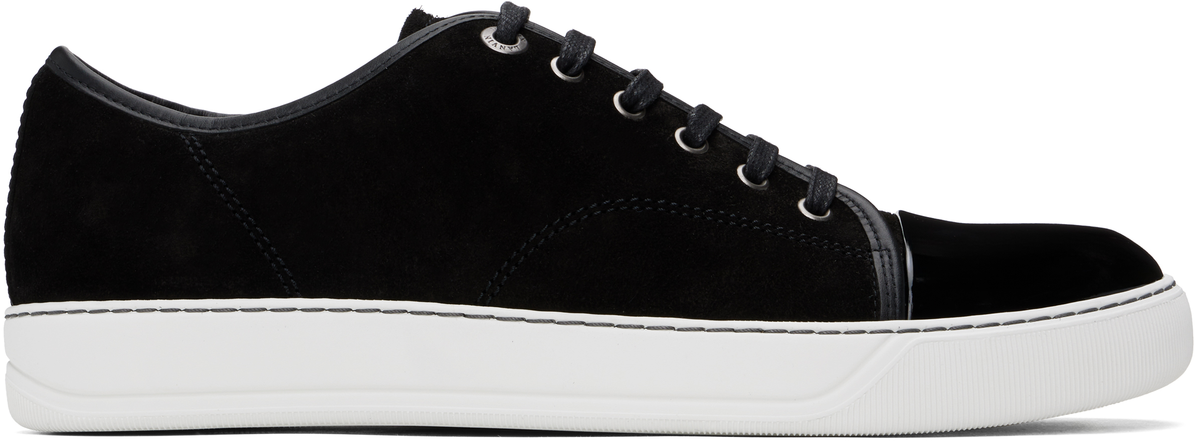 Lanvin Dbb1 Sneakers Lanvin Men\u0026#039;s Shoes Sale Black DBB1 Suede Patent  Leather Sneakers By Lanvin On Sale