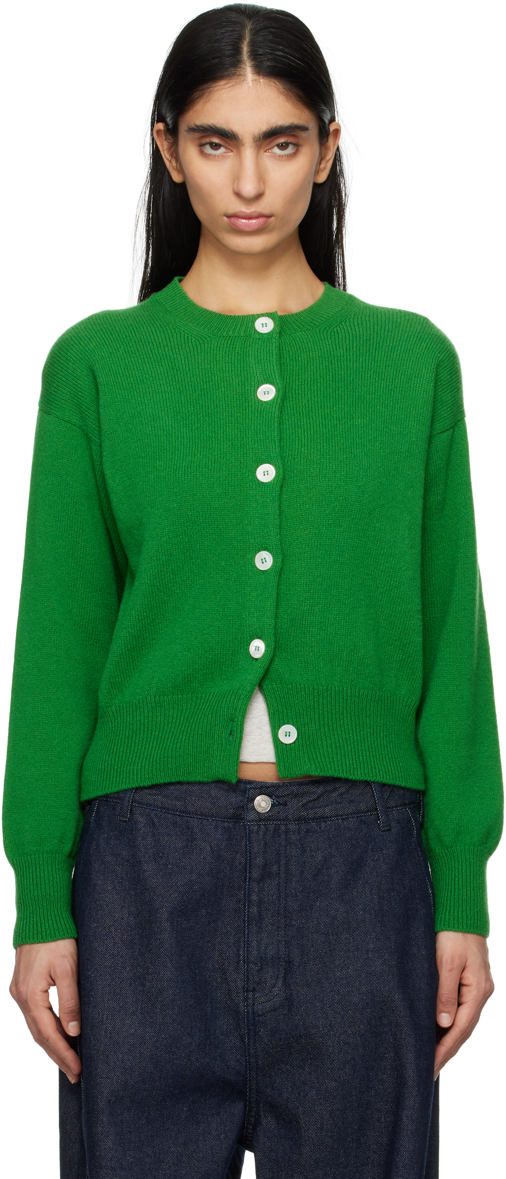 ARAGONA 売れ筋商品|||アラゴナ ニット&セーター アウター レディース Sweaters Green KIC_150-4381-00423-340_model3.