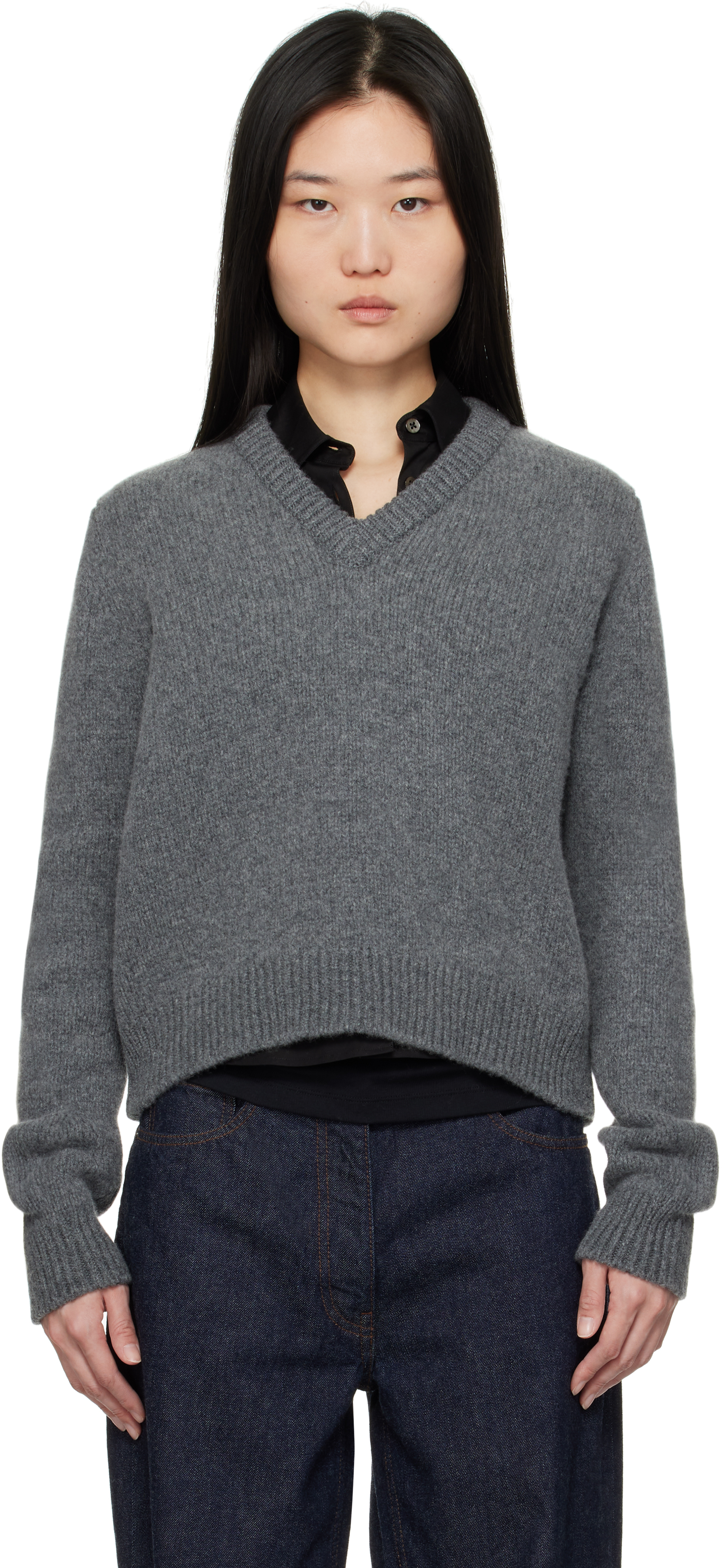 Daughter &Daughter Gray Glenn V-neck Sweater