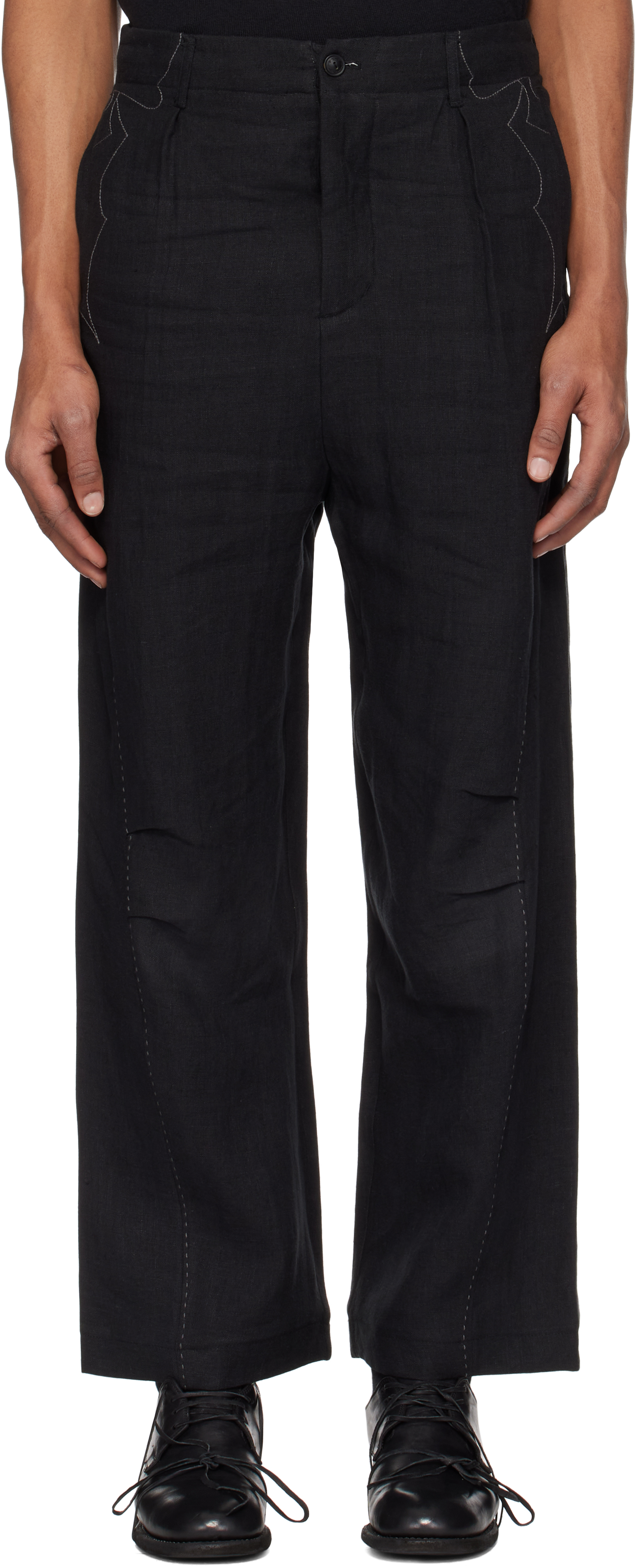 Professor. E Black Sheer PT Trousers