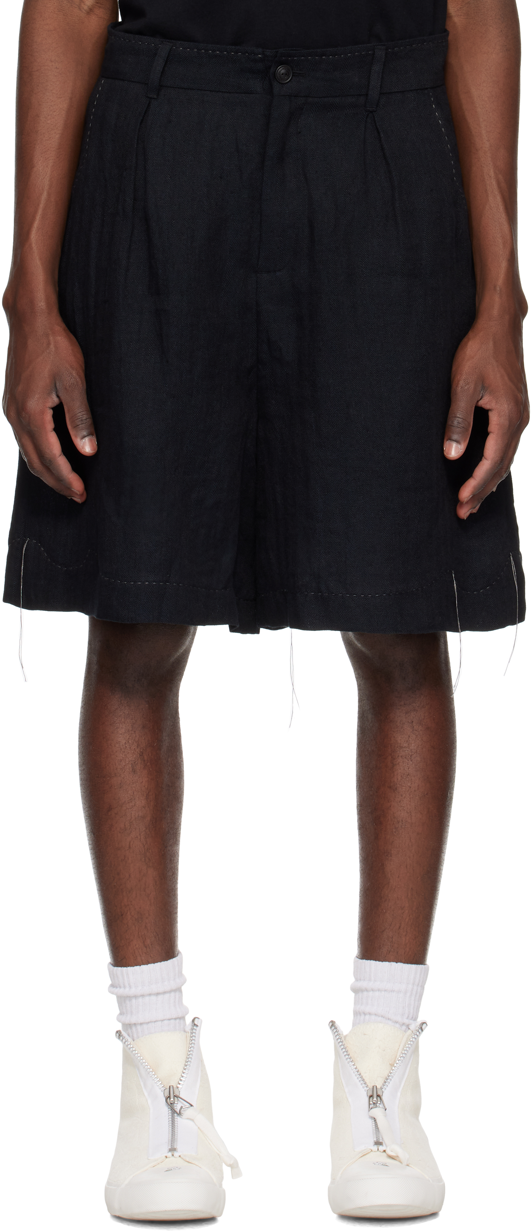 Professor E pleated ハーフパンツ professor-e-e-pleated-shorts-