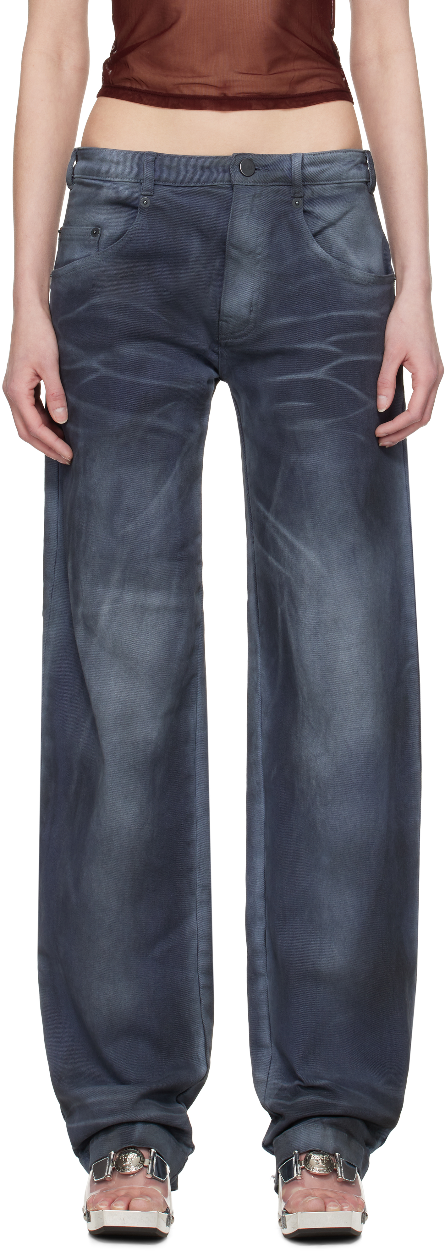 Black MISS SIXTY Edition Air Spray Straight Leg Jeans