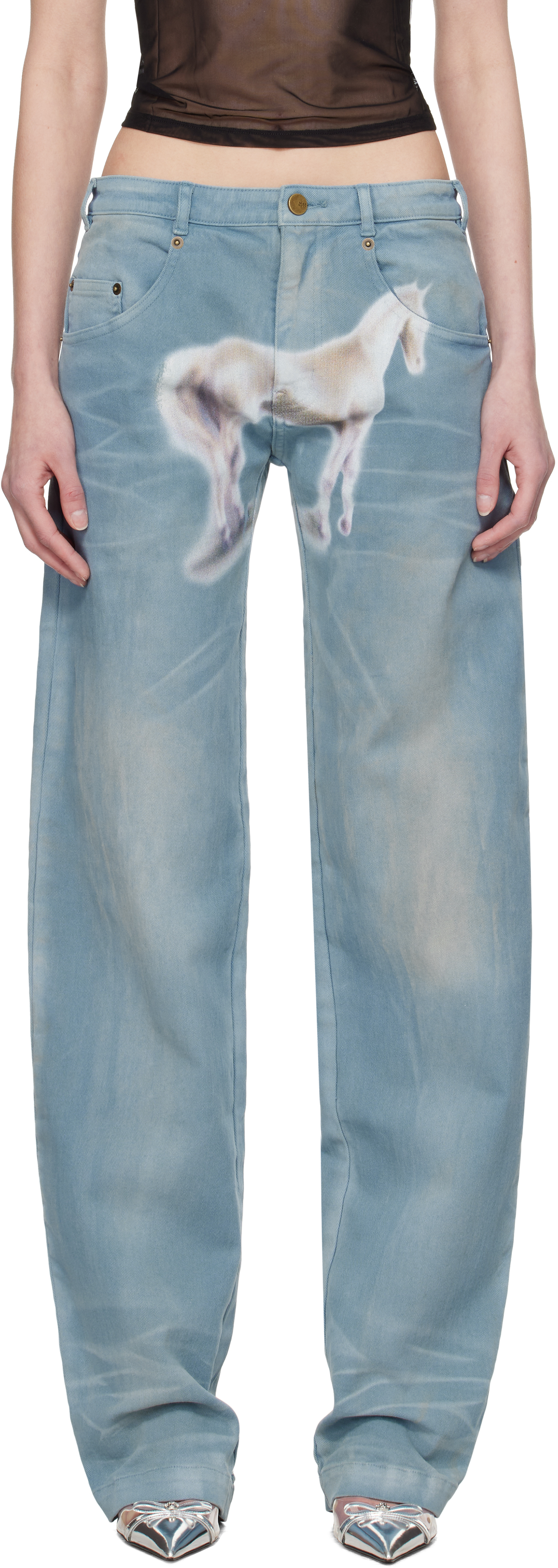 Blue MISS SIXTY Edition Air Spray Straight Leg Jeans