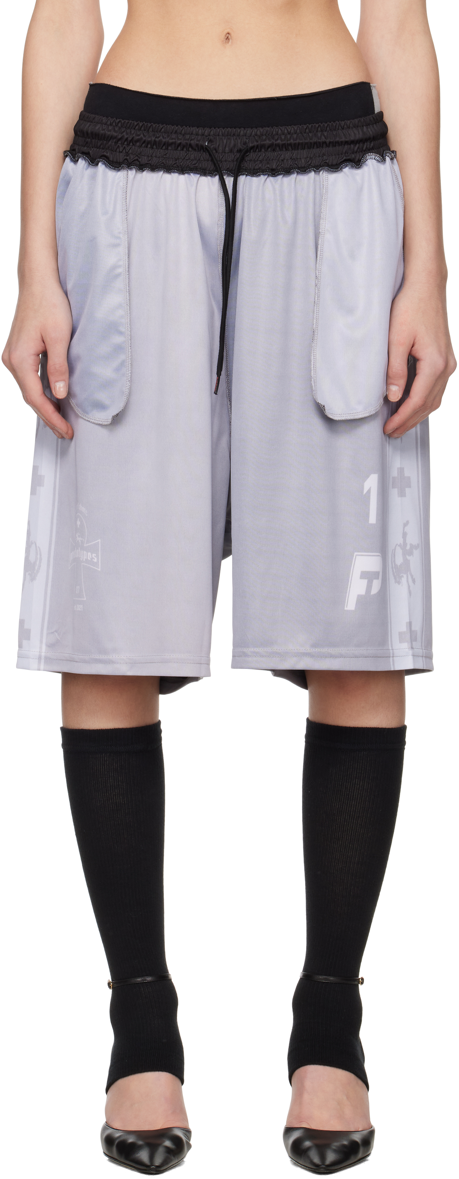 Gray Insideout Football Shorts